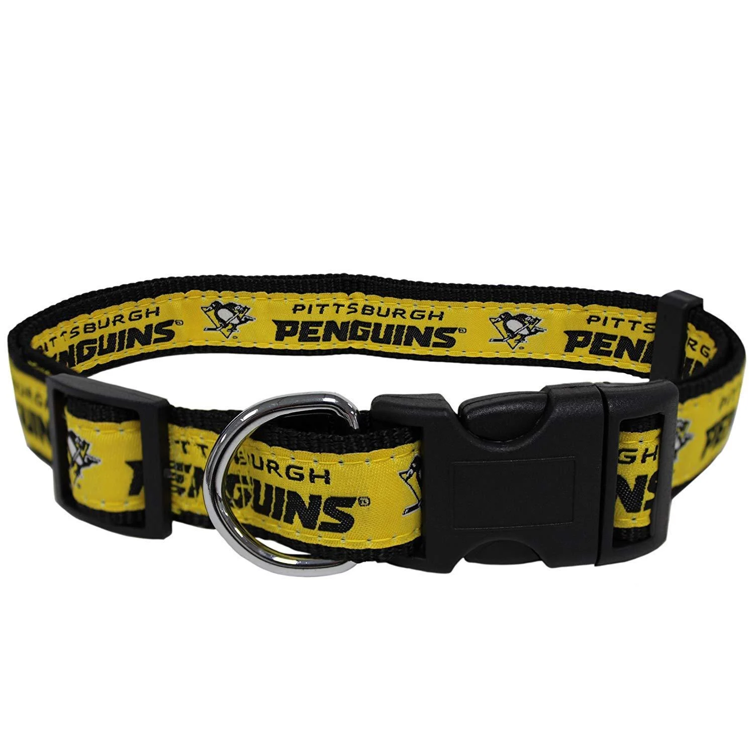 Pets First NHL Pittsburgh Penguins Collar for Dogs & Cats, Small. - Adjustable, Cute & Stylish! The Ultimate Hockey Fan Collar! Small PITTSBURGH PENGUINS