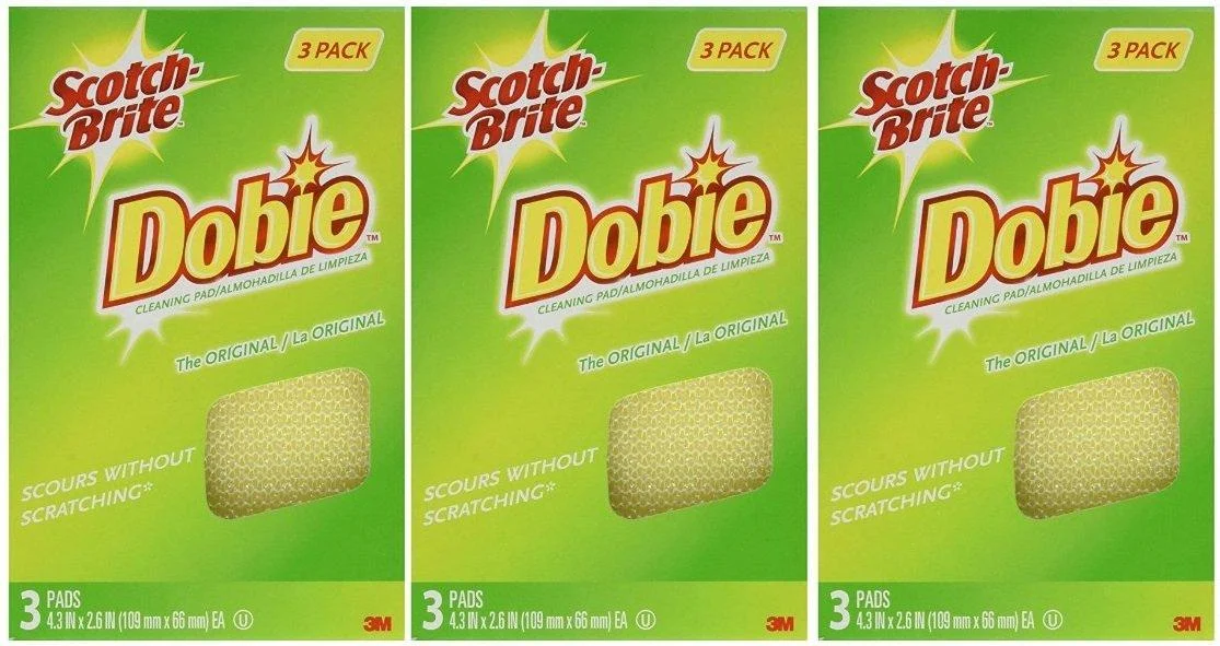 Scotch-Brite Dobie All Purpose Pads 3-Count (Pack of 3) Total 9 Pads