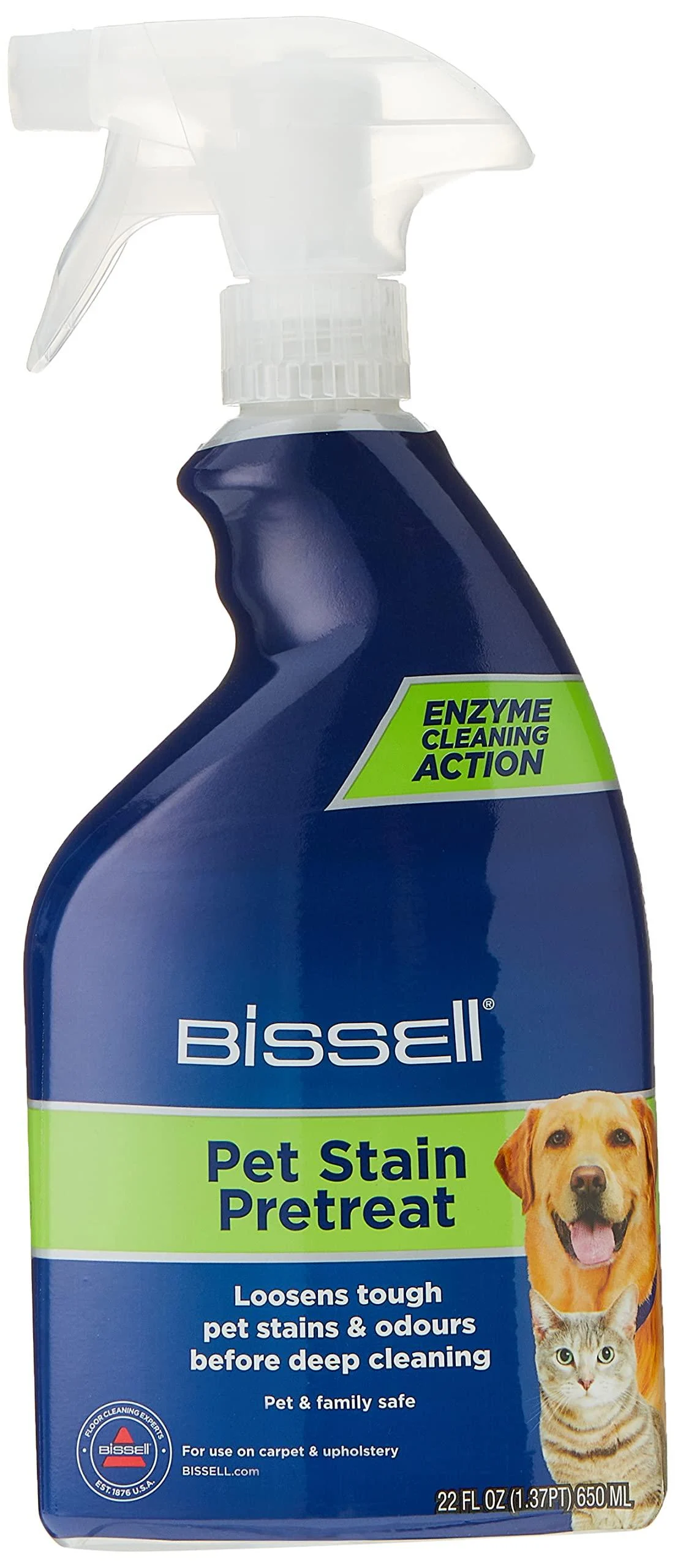BISSELL Pre-Treat Pet | Helps Removes Tough Pet Stains & Odours | 1137E Blue