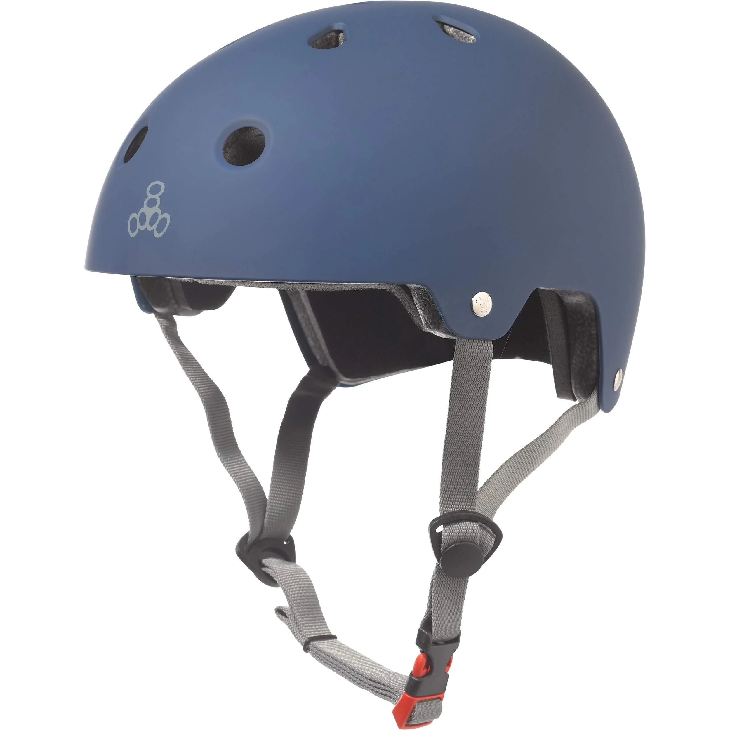 Triple Eight Dual Certified Bike and Skateboard Helmet Blue Matte Small/Medium