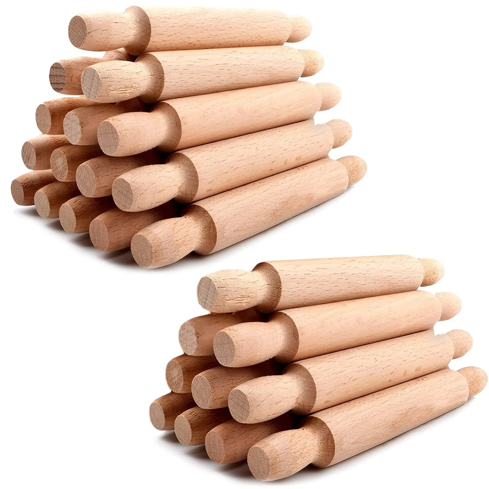 25 Pcs Mini Rolling Pins Small Rolling Pin Mini Rolling Pin Bulk Kids Rolling Pin Wood Rolling Pin Wooden Rolling Pins for Baking Wooden Rolling Pin 25pcs - ANYI