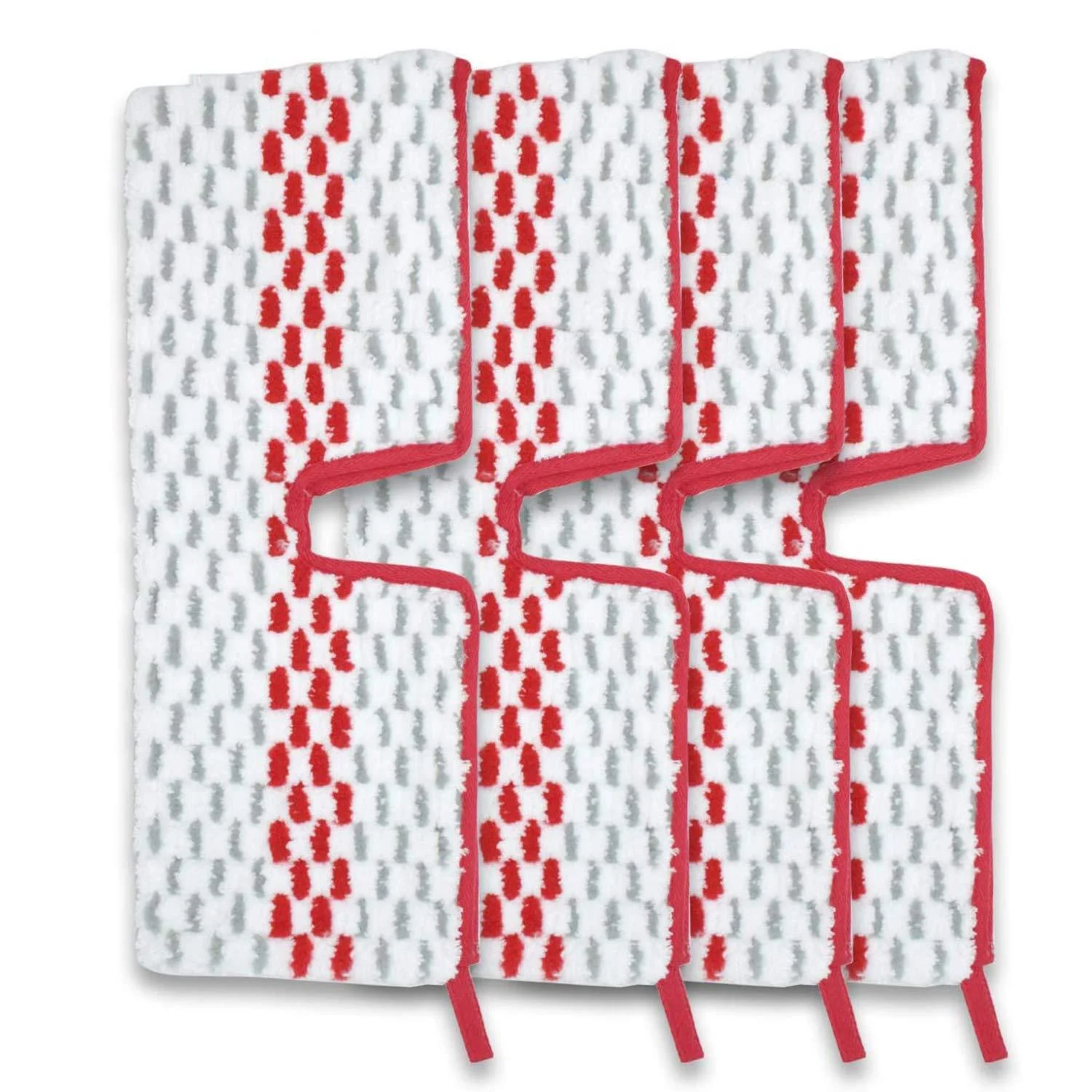 4 Pack Washable Microfiber Refill Spray Mop Pads Compatible with Promist MAX Spray Mop,Red 4 Count (Pack of 1) - FUSHUANG