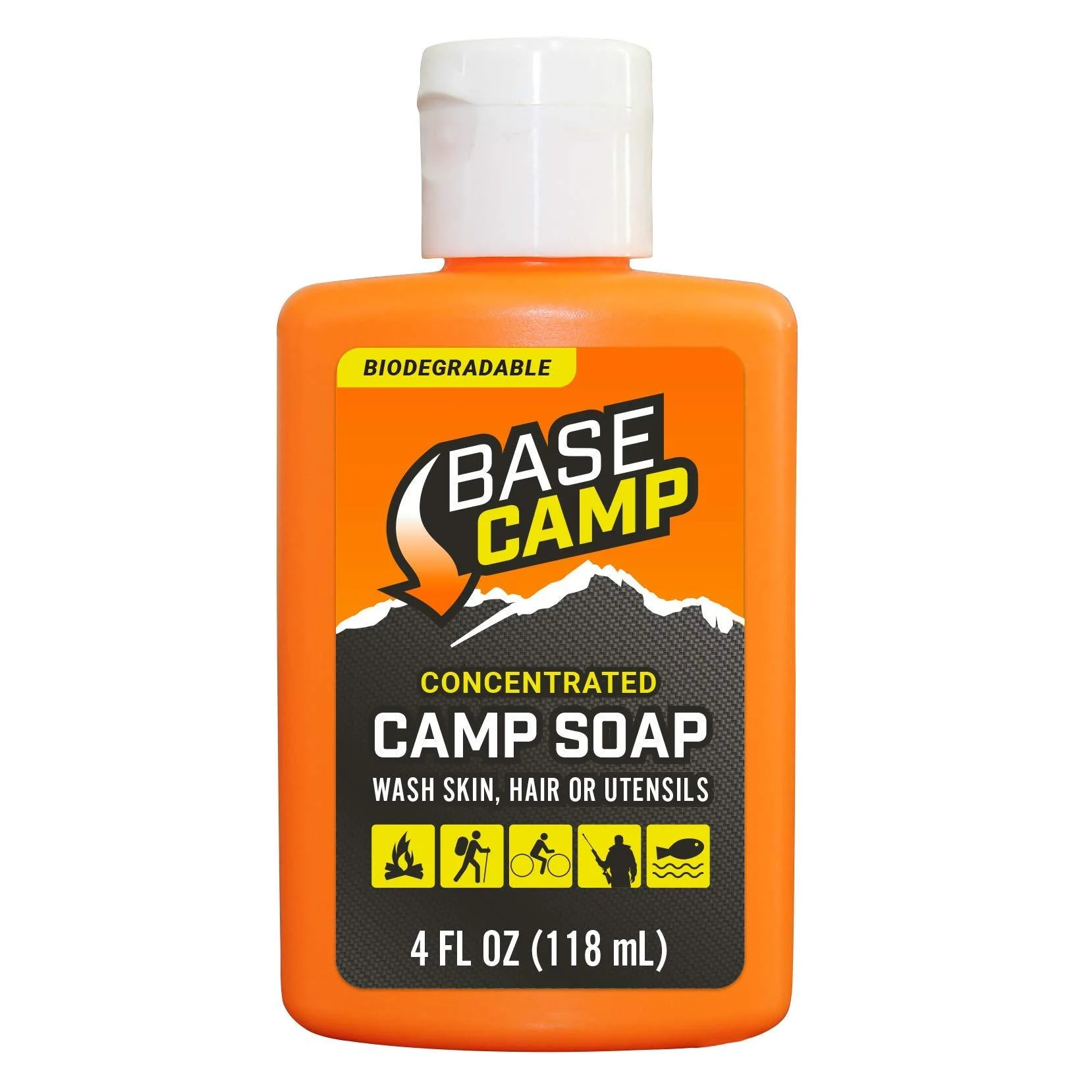 Dead Down Wind Base Camp Biodegradable Camp Soap | 4 Oz Bottle | Multipurpose Environmentally Safe Concentrated Cleaner | Use as a Body Wash or Dish Soap | All Natural Hunting & Camping Soap