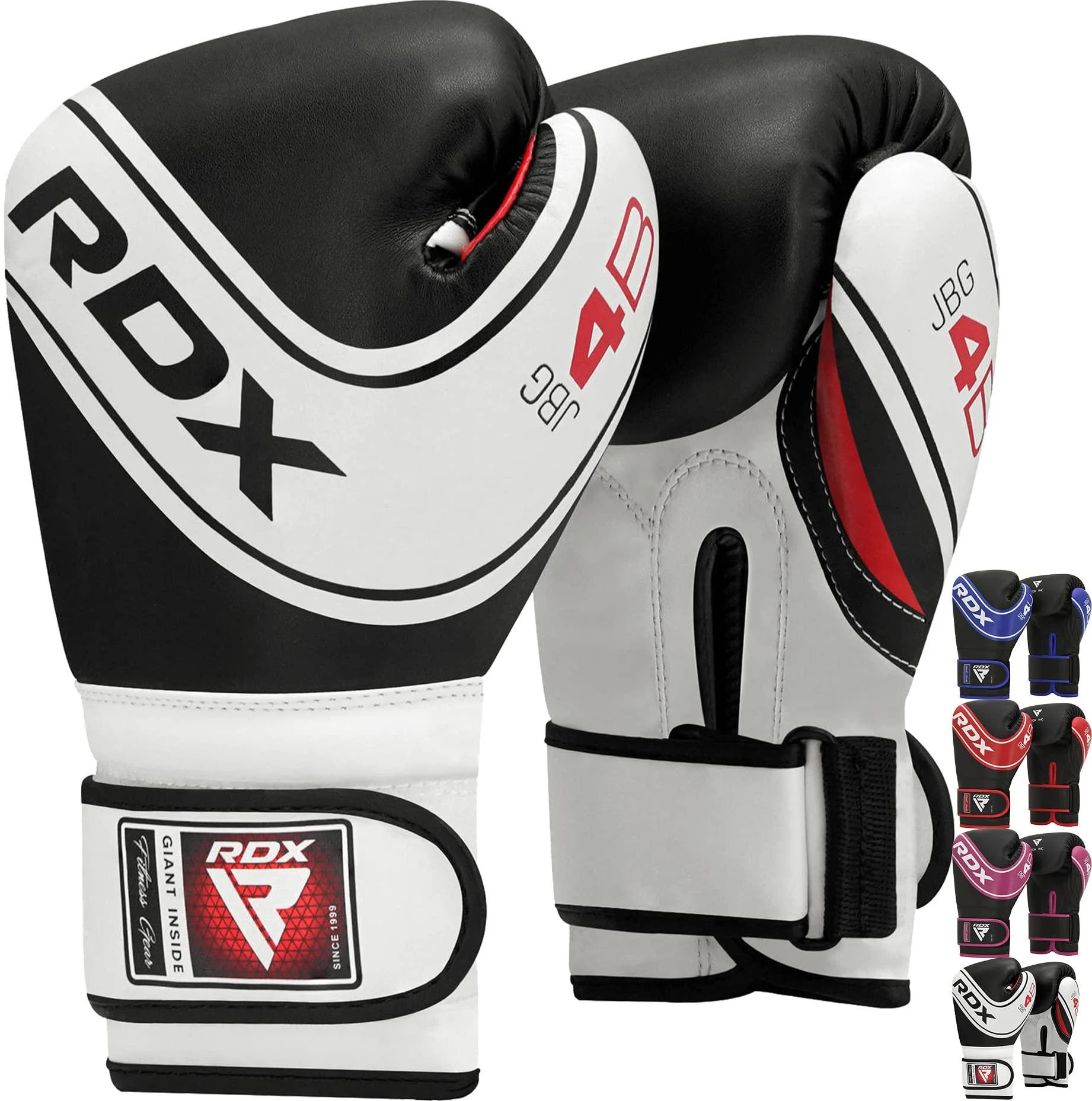 RDX Kids Boxing Gloves, 6oz 4oz Junior Training Mitts, Maya Hide Leather Ventilated Palm, Muay Thai Sparring MMA Kickboxing Fighting, Punch Bag Speed Ball Focus Pads Punching Workout Black 6oz