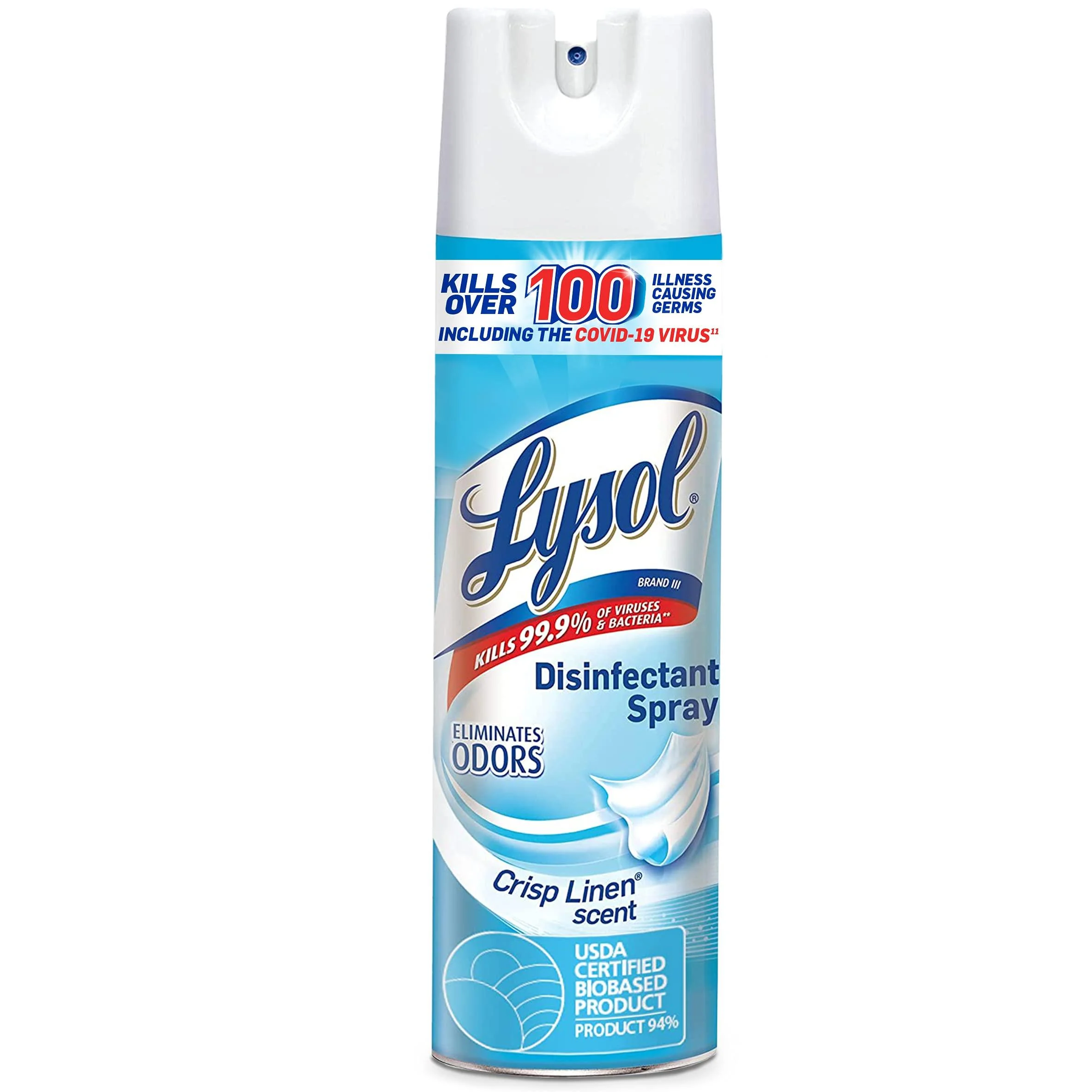 Lysol Sanitizing and Antibacterial Spray for Disinfecting & Deodorizing, Crisp Linen, 12.5 Fl Oz