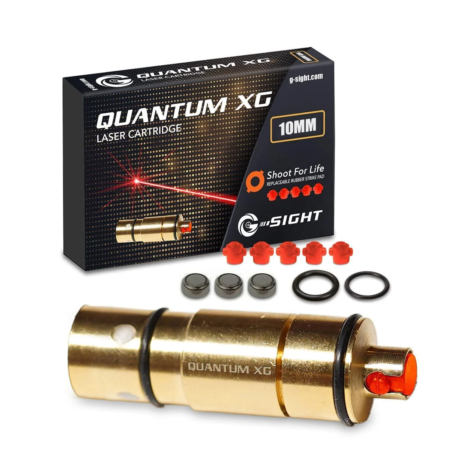 Quantum XG Dry Fire Laser Training Cartridge System by G-Sight Built in Snap Caps 9mm Laser Bullet USA Based QXG 10mm
