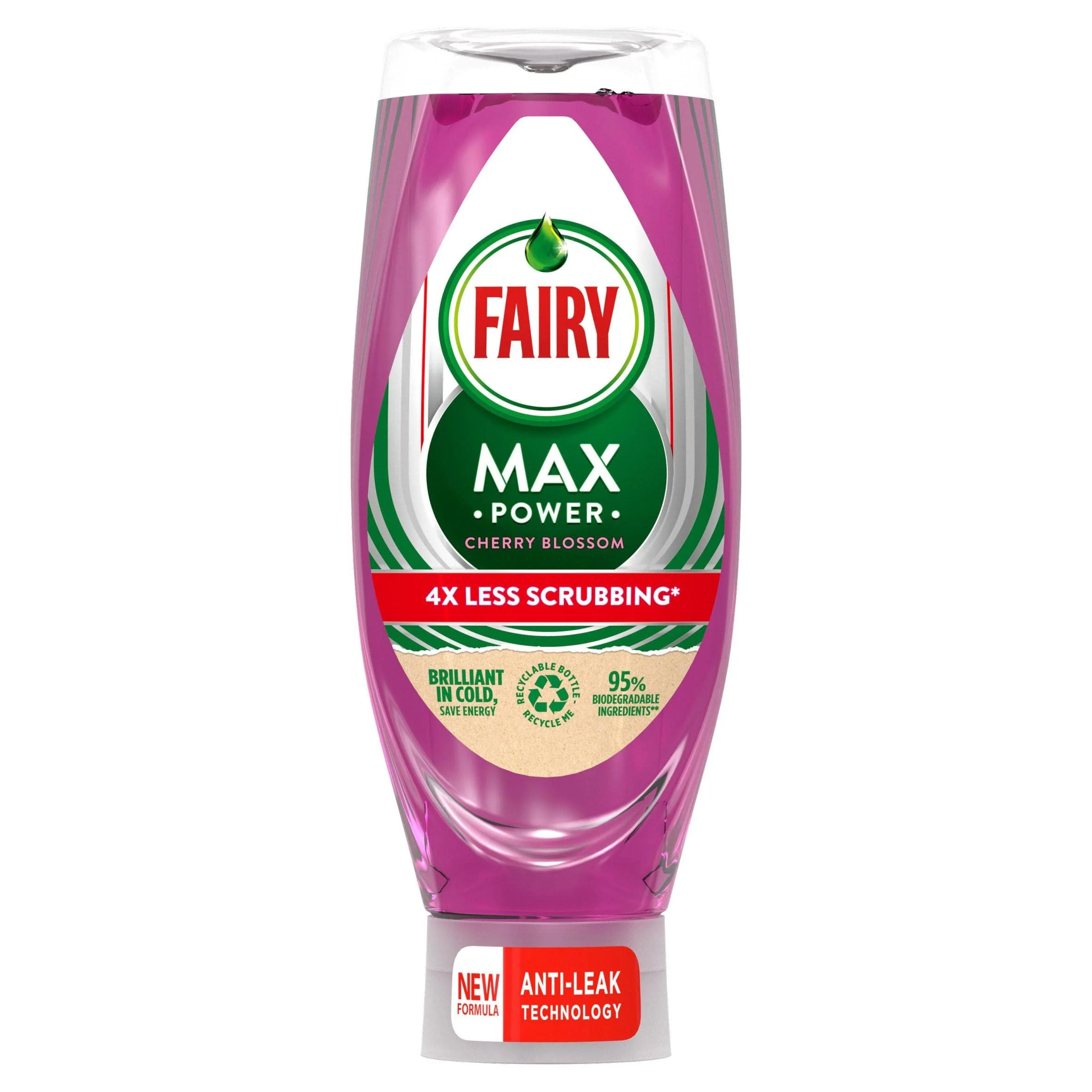 Fairy WUL Max Power Cherry Blossom - 4X Less Scrubbing 640ml