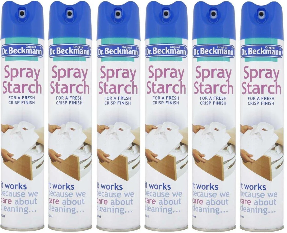 6 x Dr Beckmann Laundry Spray Starch For A Fresh Crisp Finish 6 x 400ML Cans