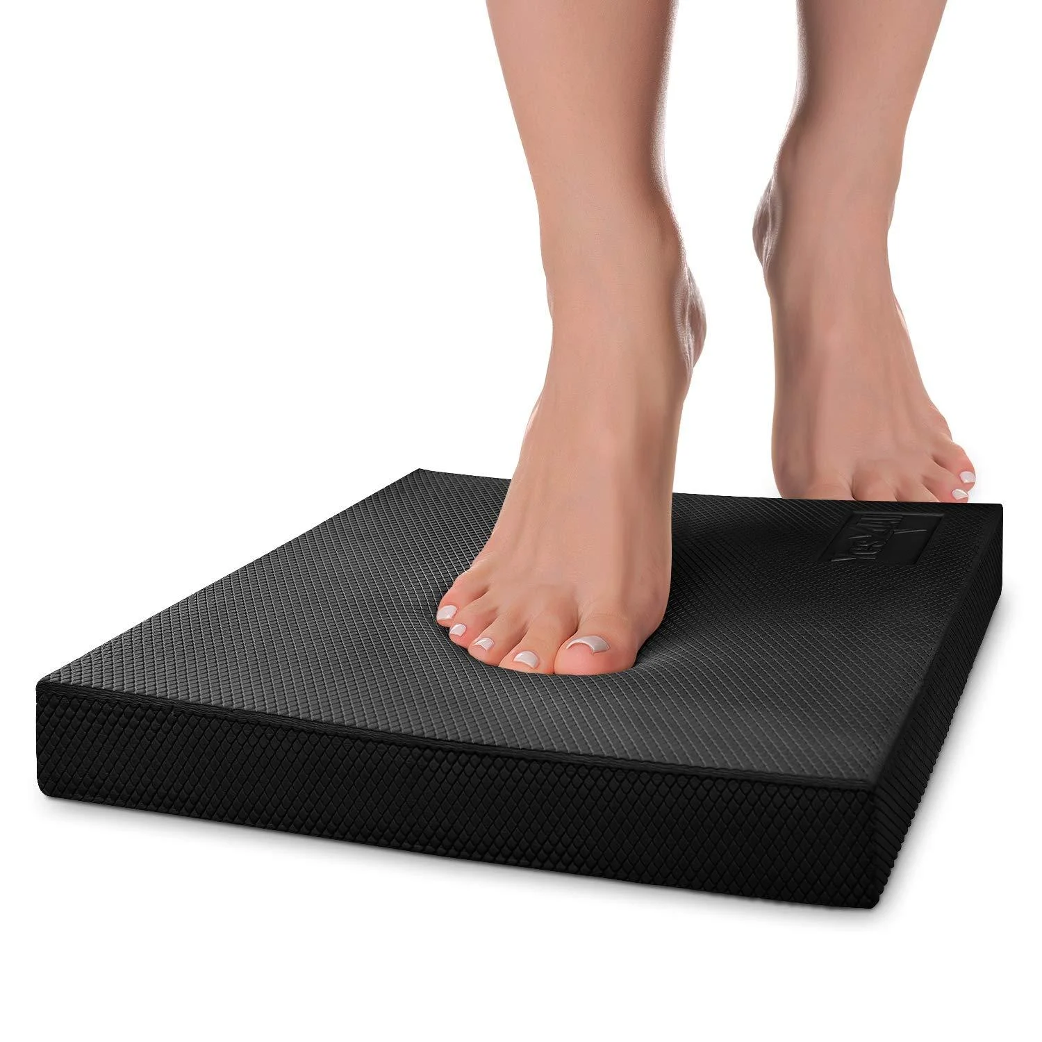 Yes4All Foam Balance Pad for Gym Workout, Fitness Exercise. Suitable for Home and Work A.Black - L - 15,5" x 13" x 2"