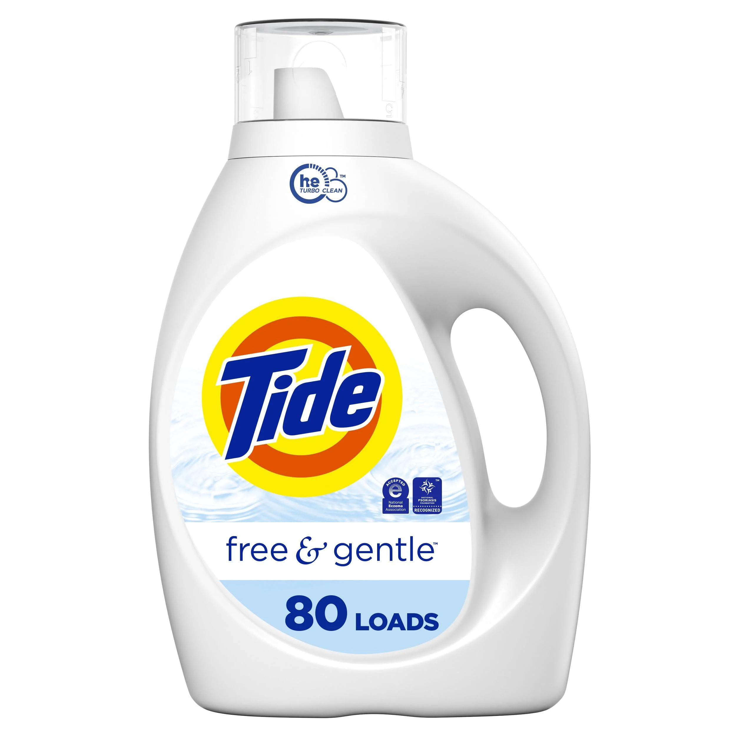 Tide Free & Gentle Liquid Laundry Detergent 80 loads 105 fl oz