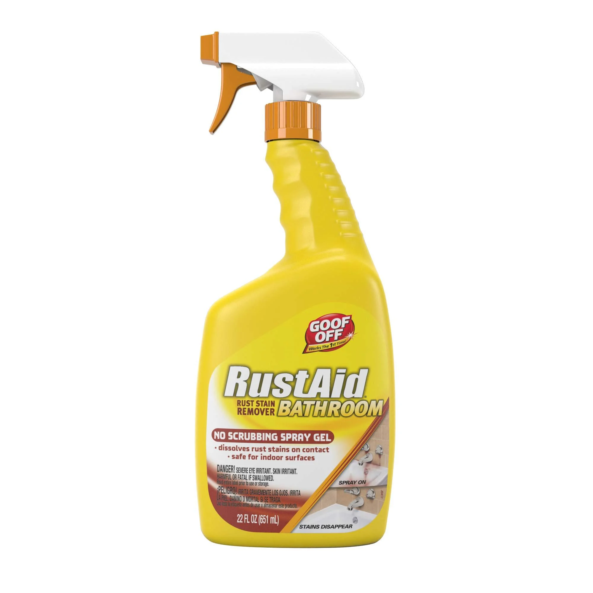 Goof Off RustAid Bathroom Rust Stain Remover 22 oz. Spray Bottle (ESX20005)