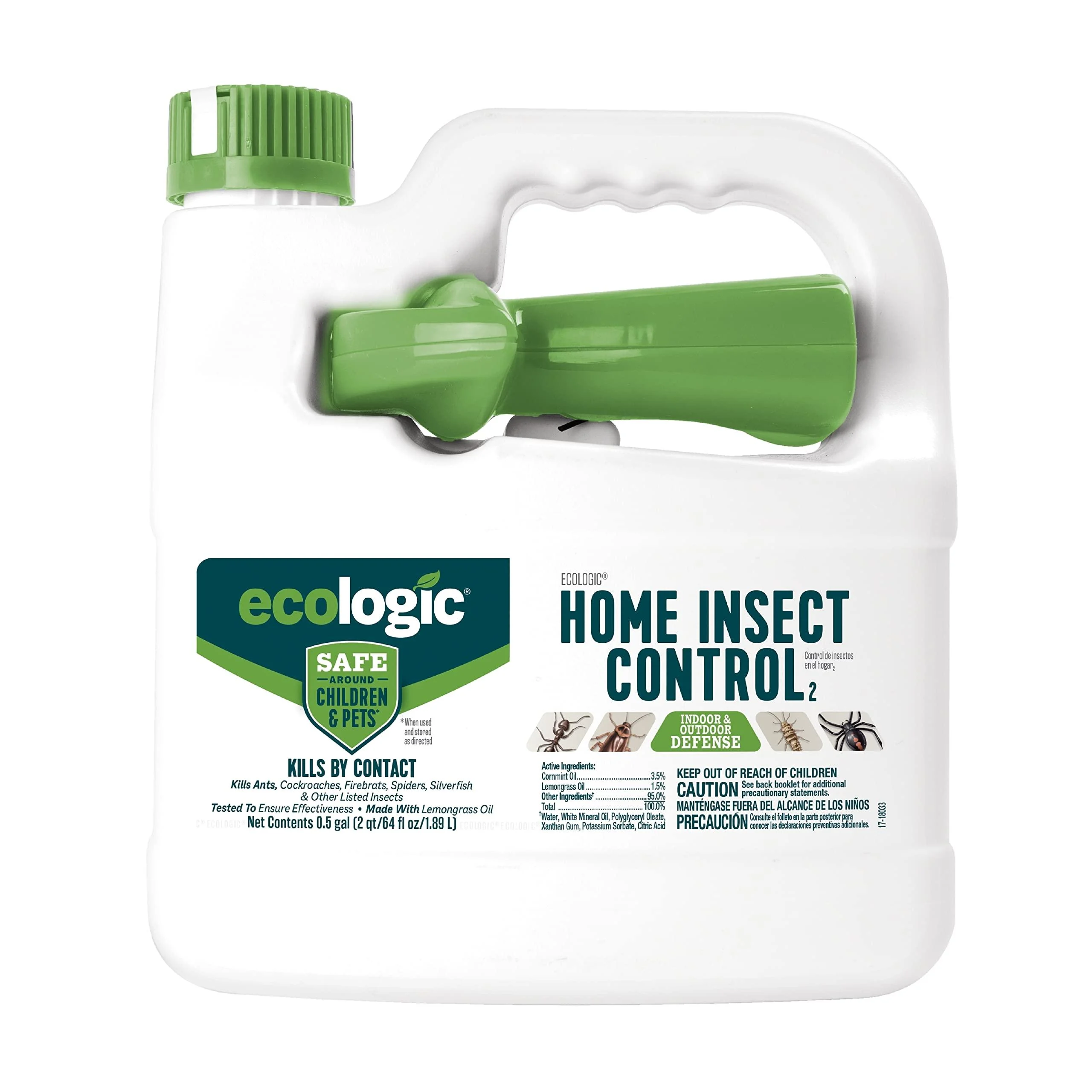 Ecologic Home Insect Control, 64 fl oz, Kills Ants, Cockroaches, Spiders And More - Eco-Logic