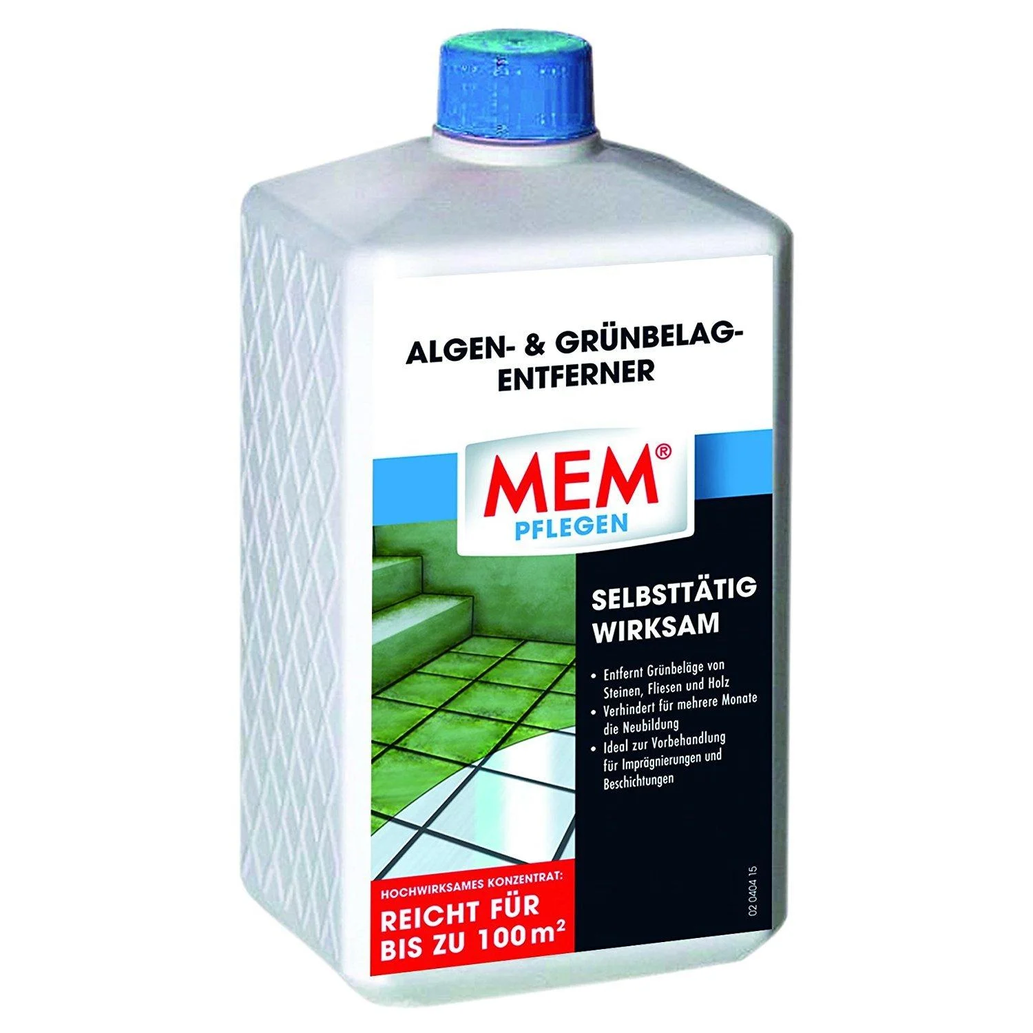 Mem algae and green top remover highly effective cleaning concentrate for various substrates simple application solvent-free 1 liter colorless