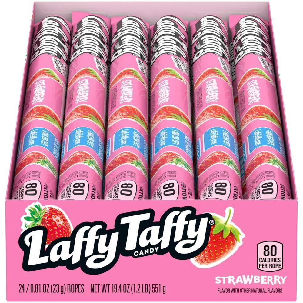 Laffy Taffy Rope, Strawberry, 0.81 Ounce (Pack of 24) Strawberry 24ct