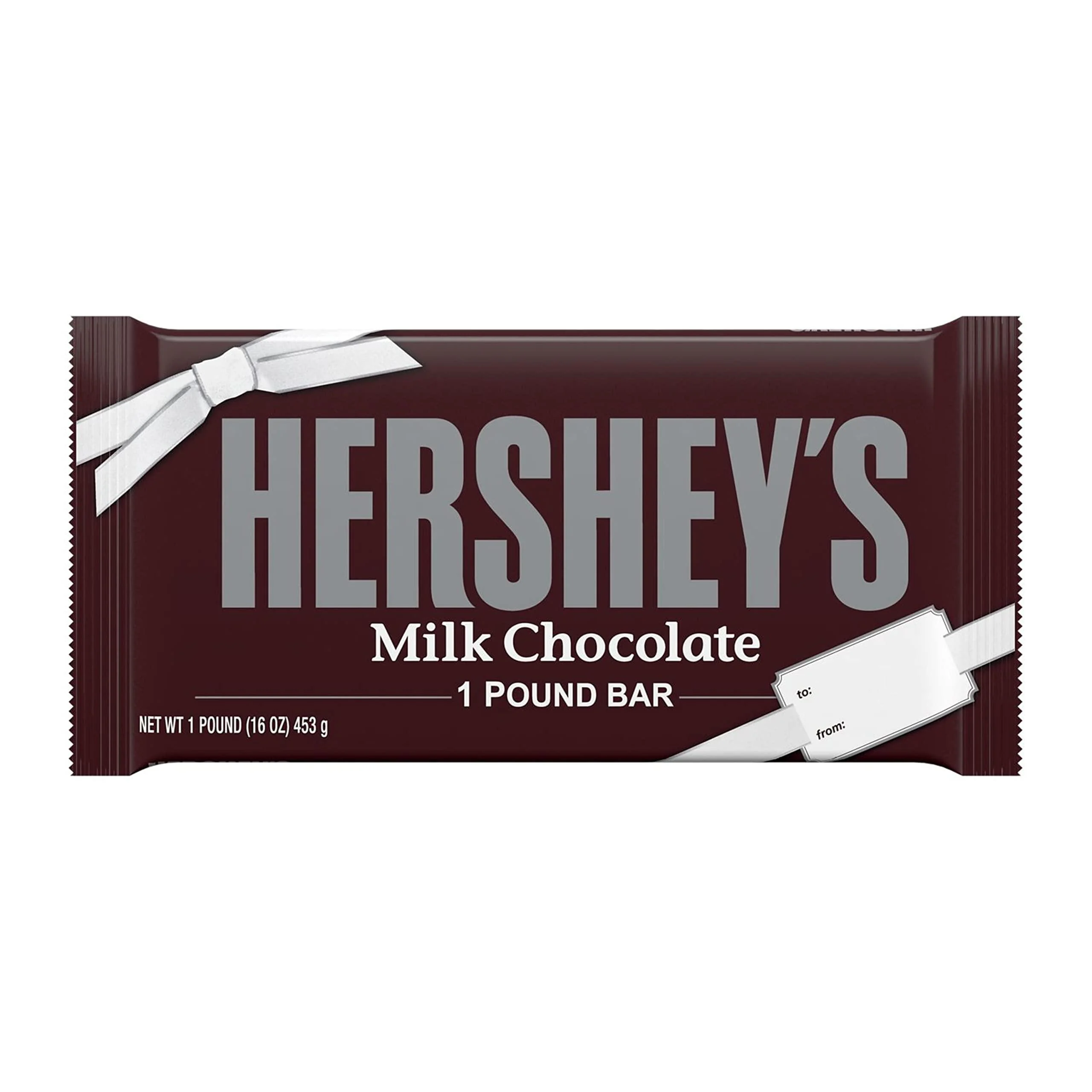 HERSHEY'S Milk Chocolate Candy, Gluten Free, 1 lb Gift Bar Hershey's Giant 1lb bar