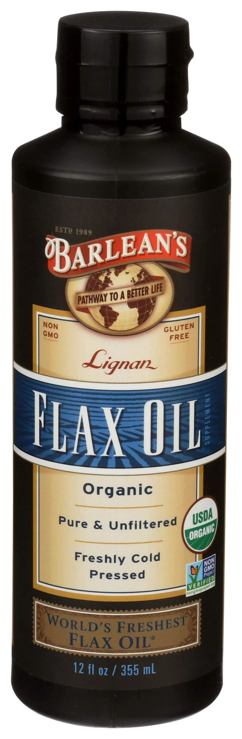 Barlean's Organic Lignan Flax Oil 12 fl oz (355 ml)