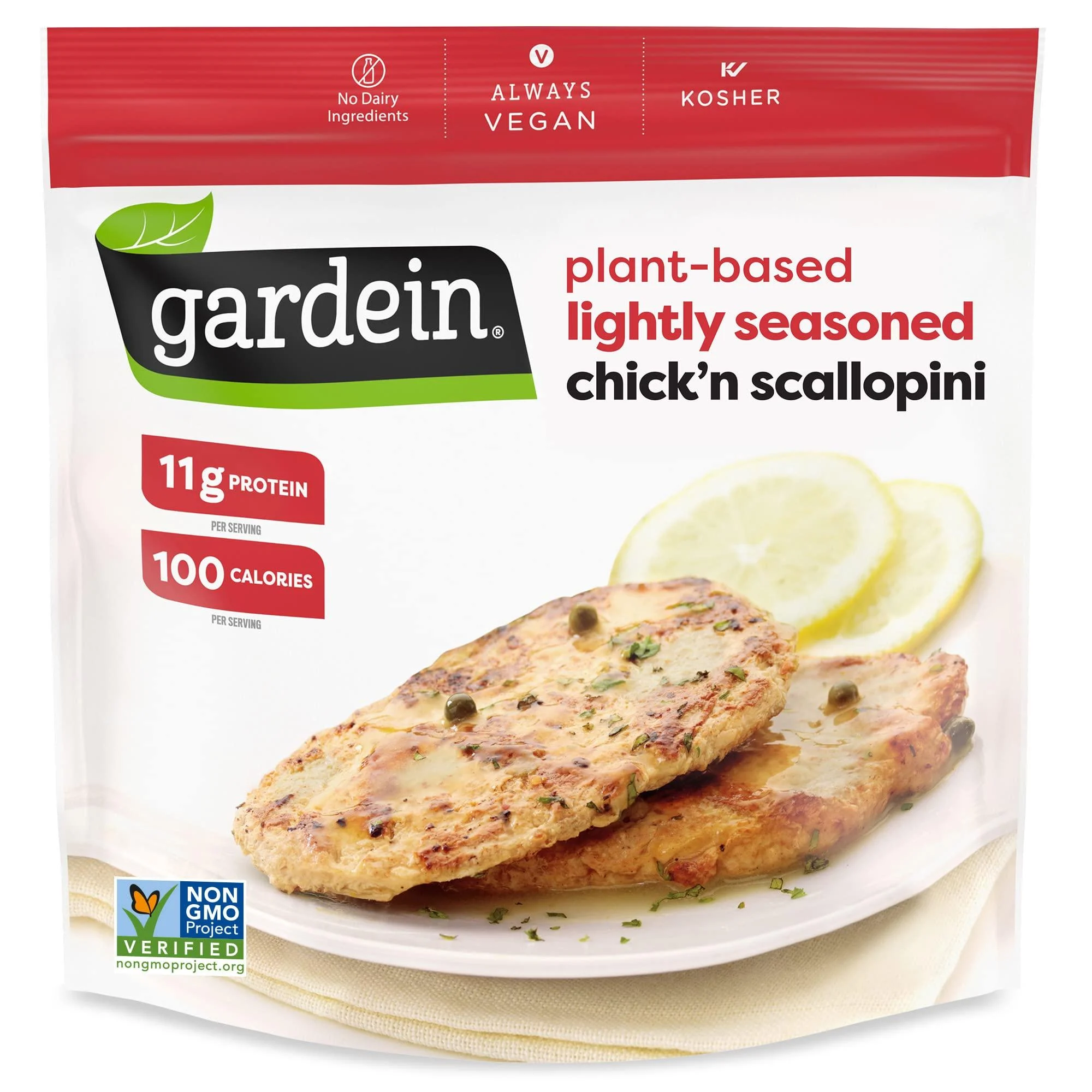 Gardein Plant-Based Chick'n Scaloppini, Vegan, Frozen, 10 oz.