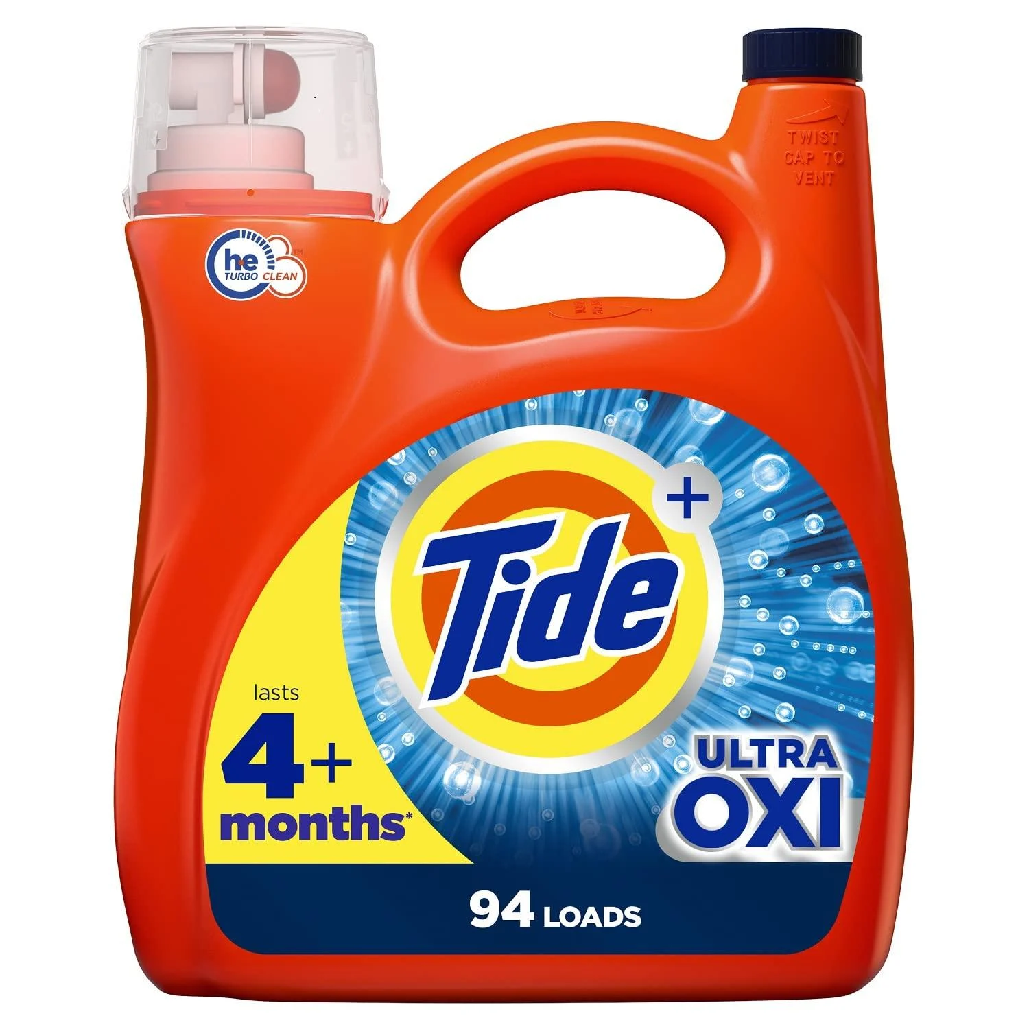 Tide Ultra Oxi Liquid Laundry Detergent Soap HE Compatible 94 Loads 132 fl oz 132 Fl Oz (Pack of 1)
