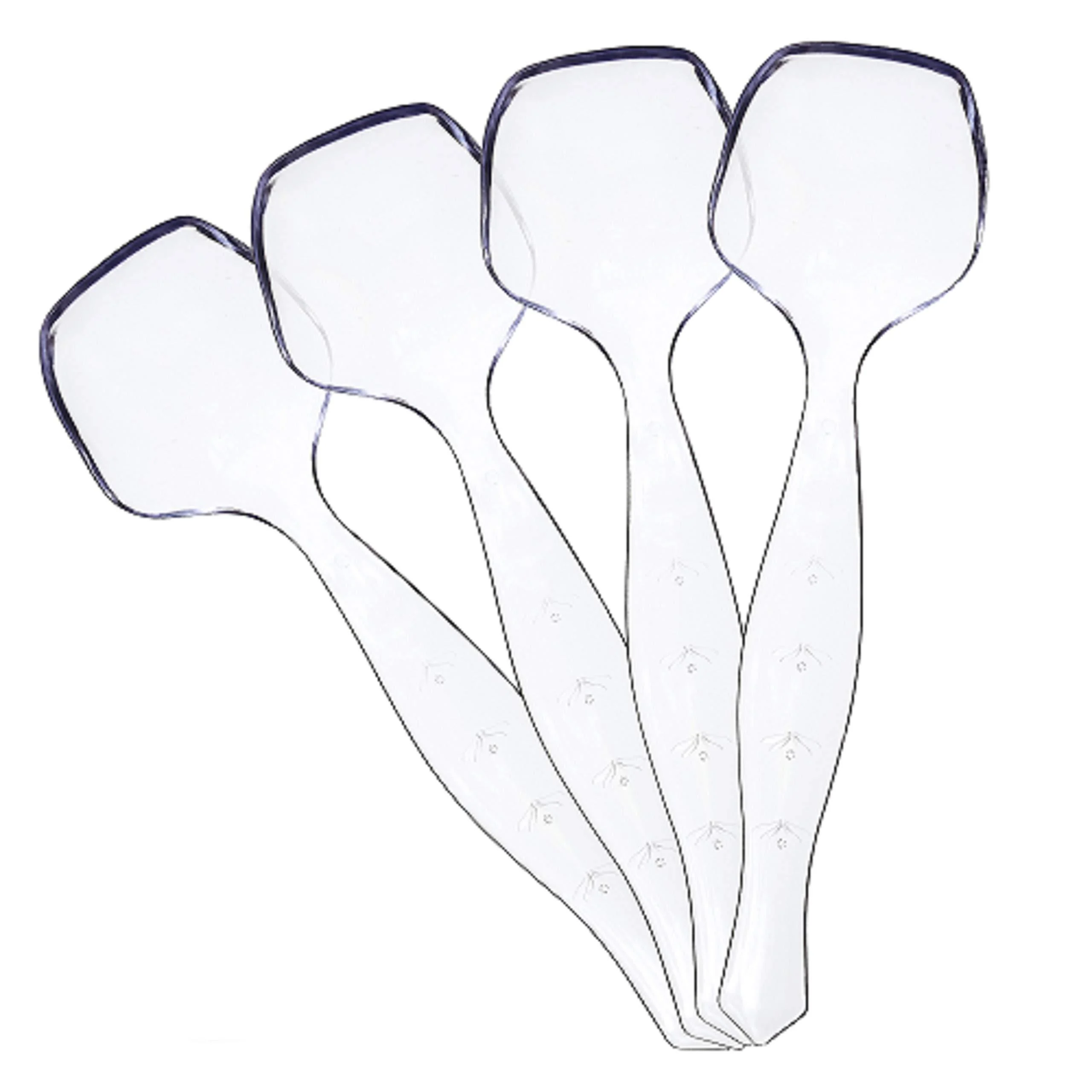 Plasticpro Disposable Plastic Serving Spoons Durable Heavy Duty Premium Serving Utensils Clear Pack of 4 4 Serving Spoons