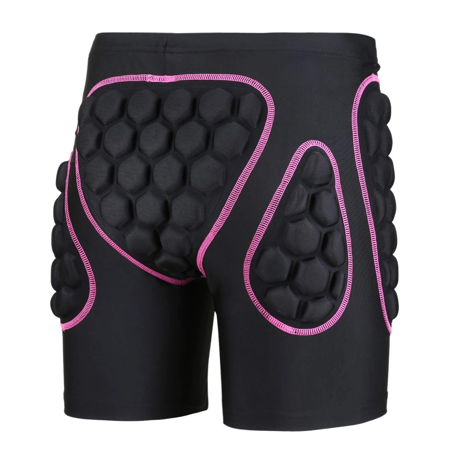 3D Padded Protective Shorts Hip Butt EVA Pad Short Pants Heavy Duty Gear Guard Medium-3X-Large Pink - for Female