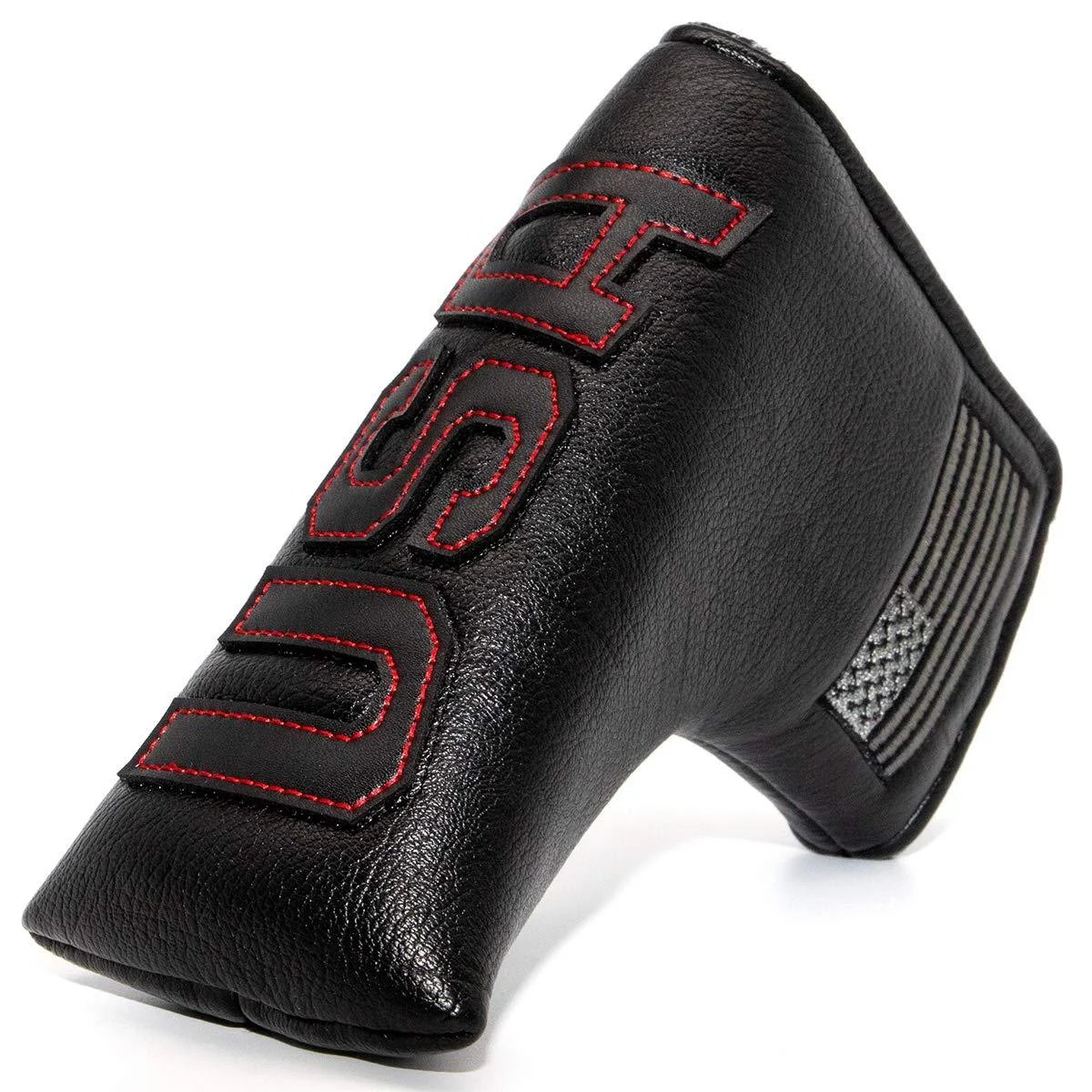 Golf Putter Cover Blade,USA Putter Headcovers Golf Club Head Covers for Putter Leather Golf Putter Head Covers with Magnetic for Odyssey Scotty Cameron Non-customize-Red 3