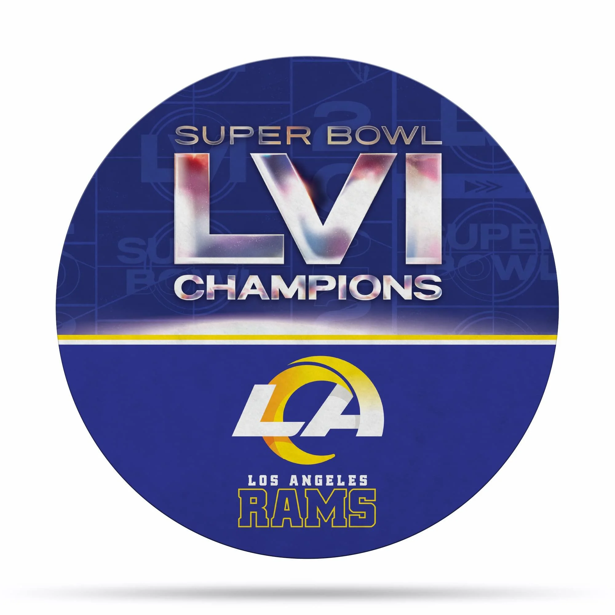 Rico Industries NFL 2022 SUPER BOWL LVI CHAMPIONS Los Angeles Rams Felt Shape Cut Pennant - Home/Office/Man Cave Dcor