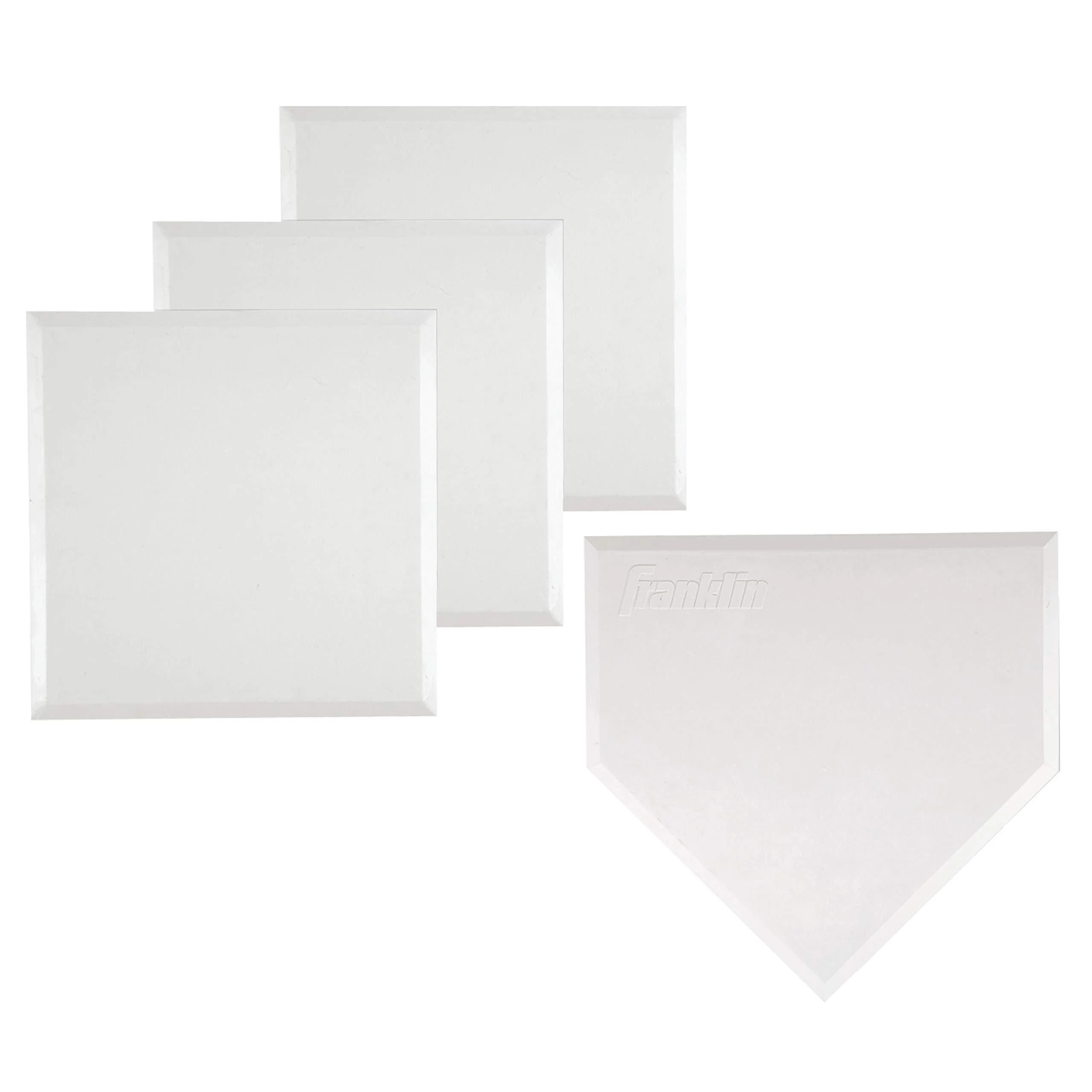 Franklin Sports MLB Baseball Base Set - Throw Down Rubber Bases for Baseball + Softball with Home Plate - Portable Backyard Baseball, Softball, Kickball Bases White