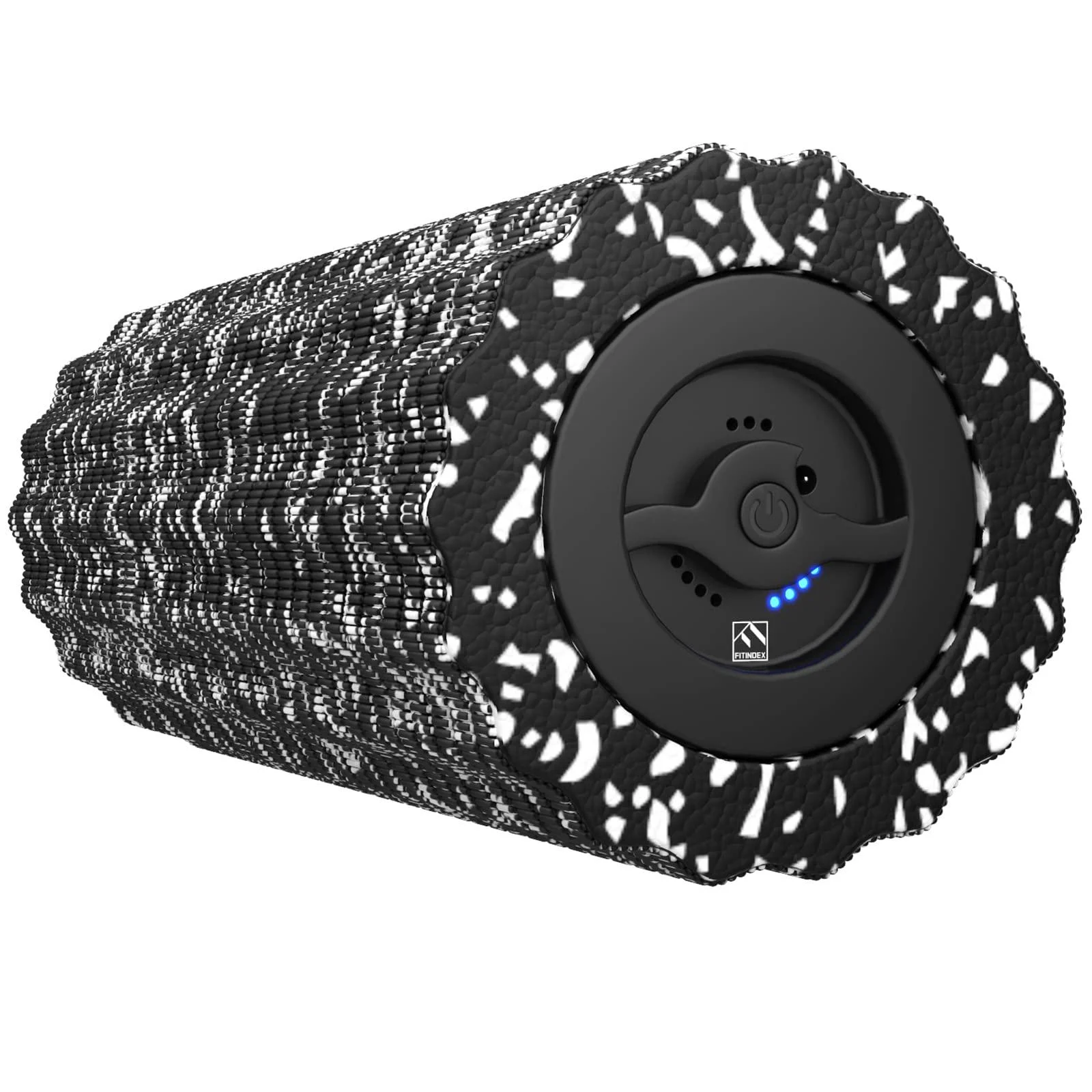 FITINDEX Electric Foam Roller 4 - Speed Vibrating Yoga Massage Muscle Roller, Deep Trigger Point Sports Massage, High-Intensity Massager Roller with Rechargeable Function - Black