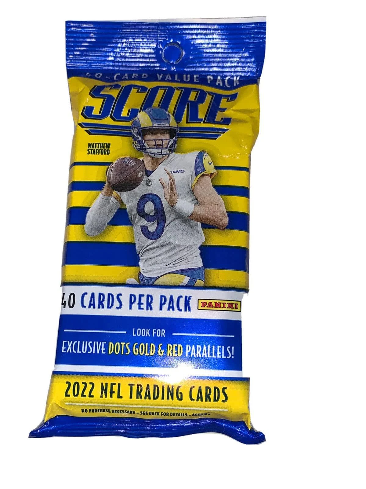 2022 Score Football Trading Cards Cello Value Fat Pack (40 Cards) - Panini