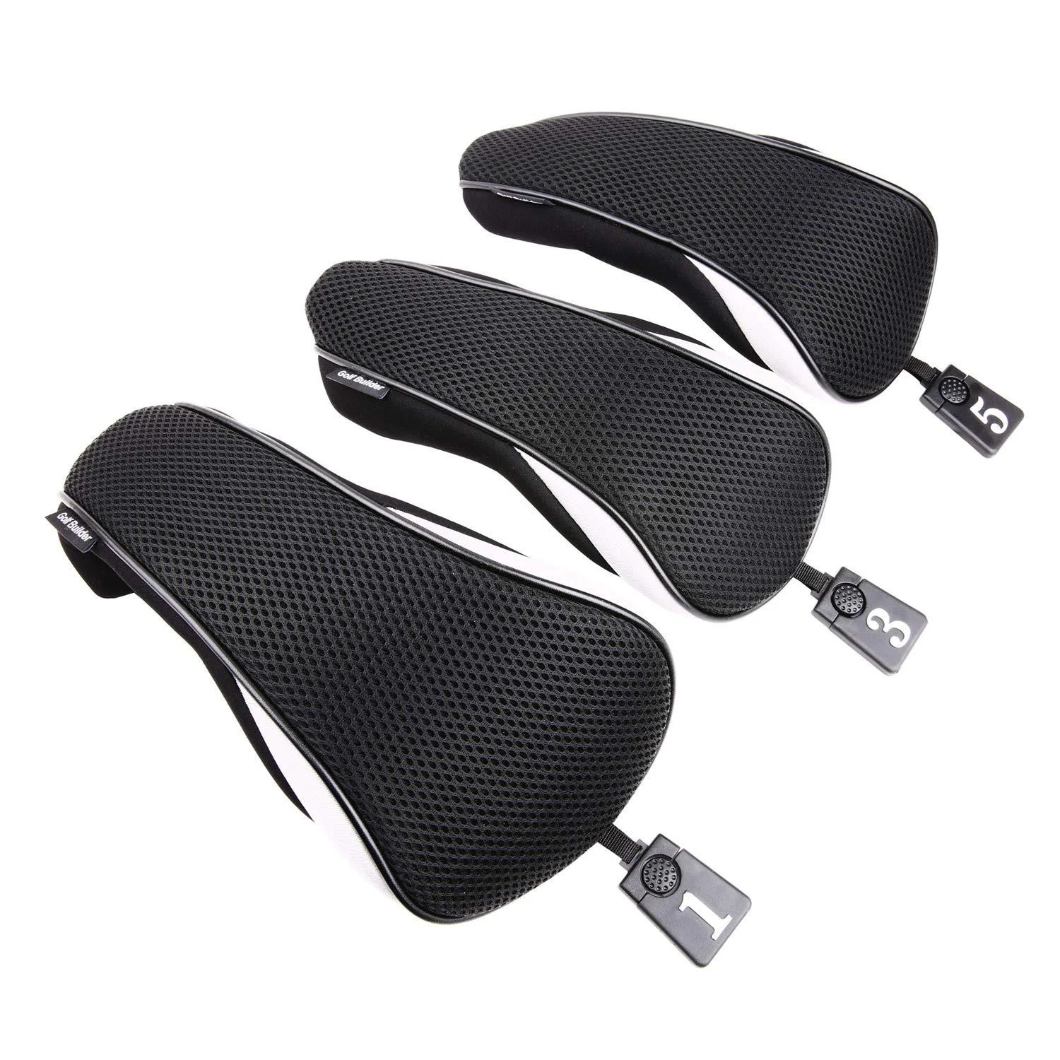 Sword &Shield sports 3pcs/Set Driver # 1 3 5 Fairway Wood Cover Golf Club Headcover Black - Golf Builder