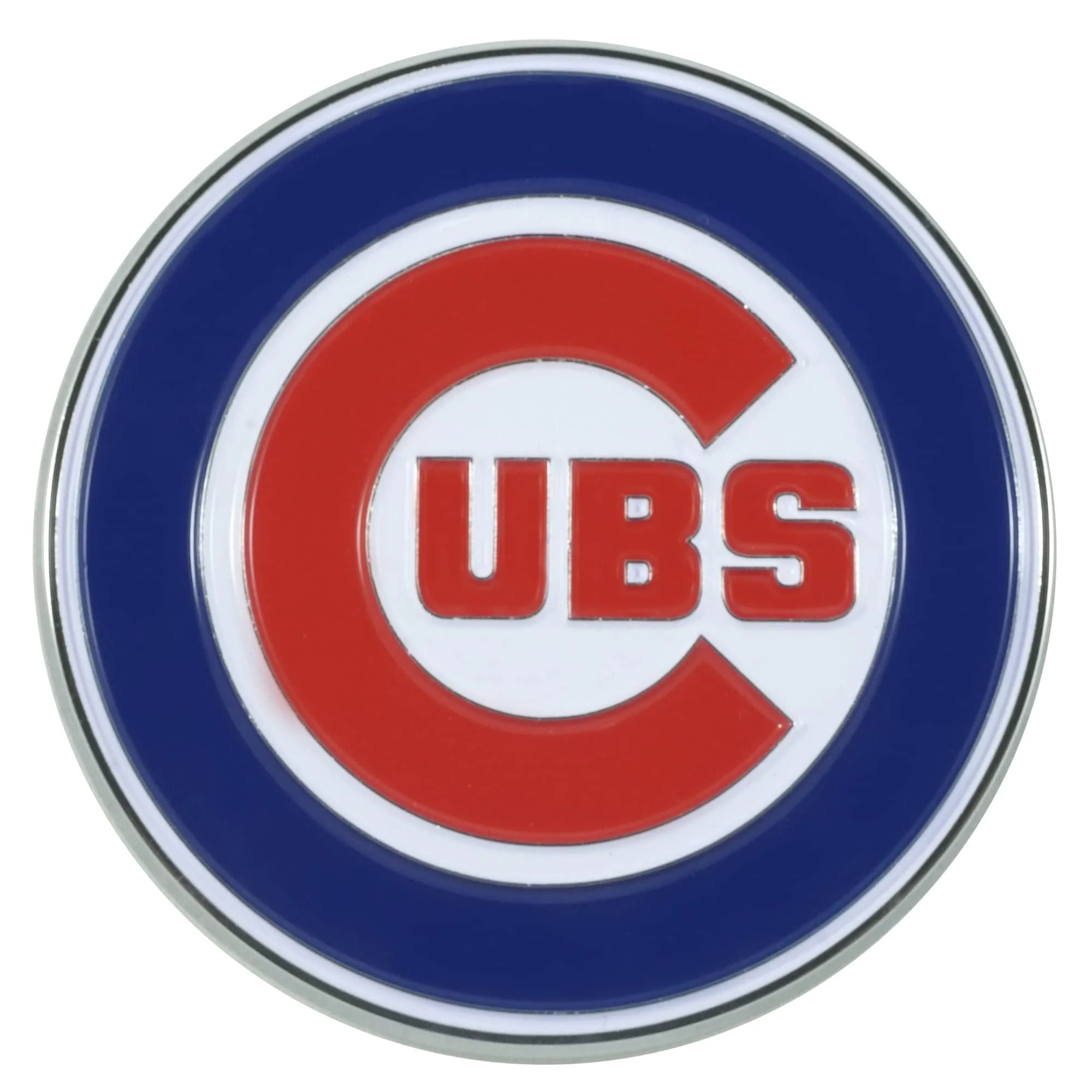 FANMATS MLB 3D Color Metal Emblem, Diecut Team Logo Auto Emblem Chicago Cubs