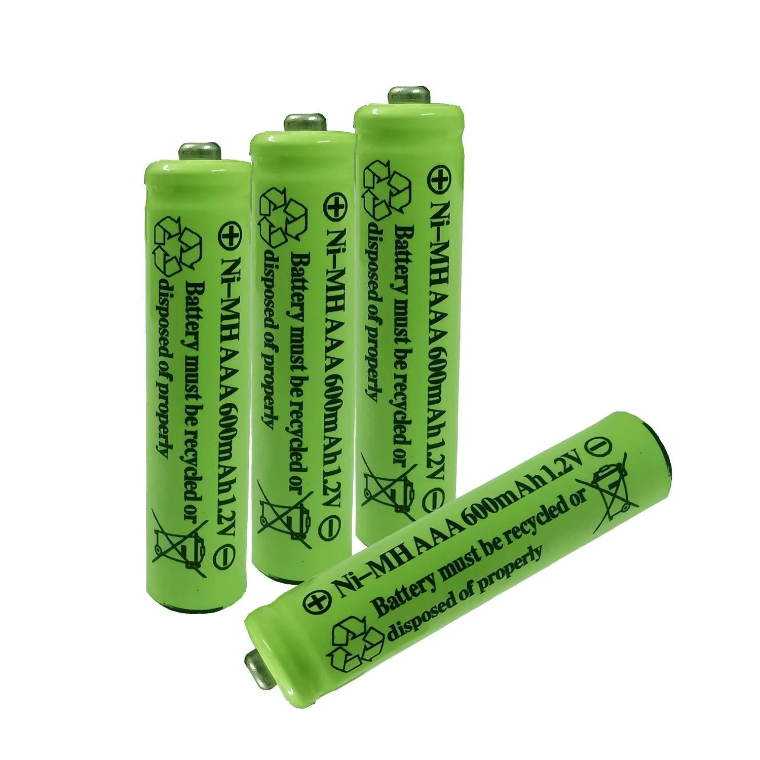 AAA Nimh 600mAh 1.2v Rechargeable Battery for Outdoor Solar Lights Garden Lamp(4 Pack) 4 Count (Pack of 1) - GSUIVEER