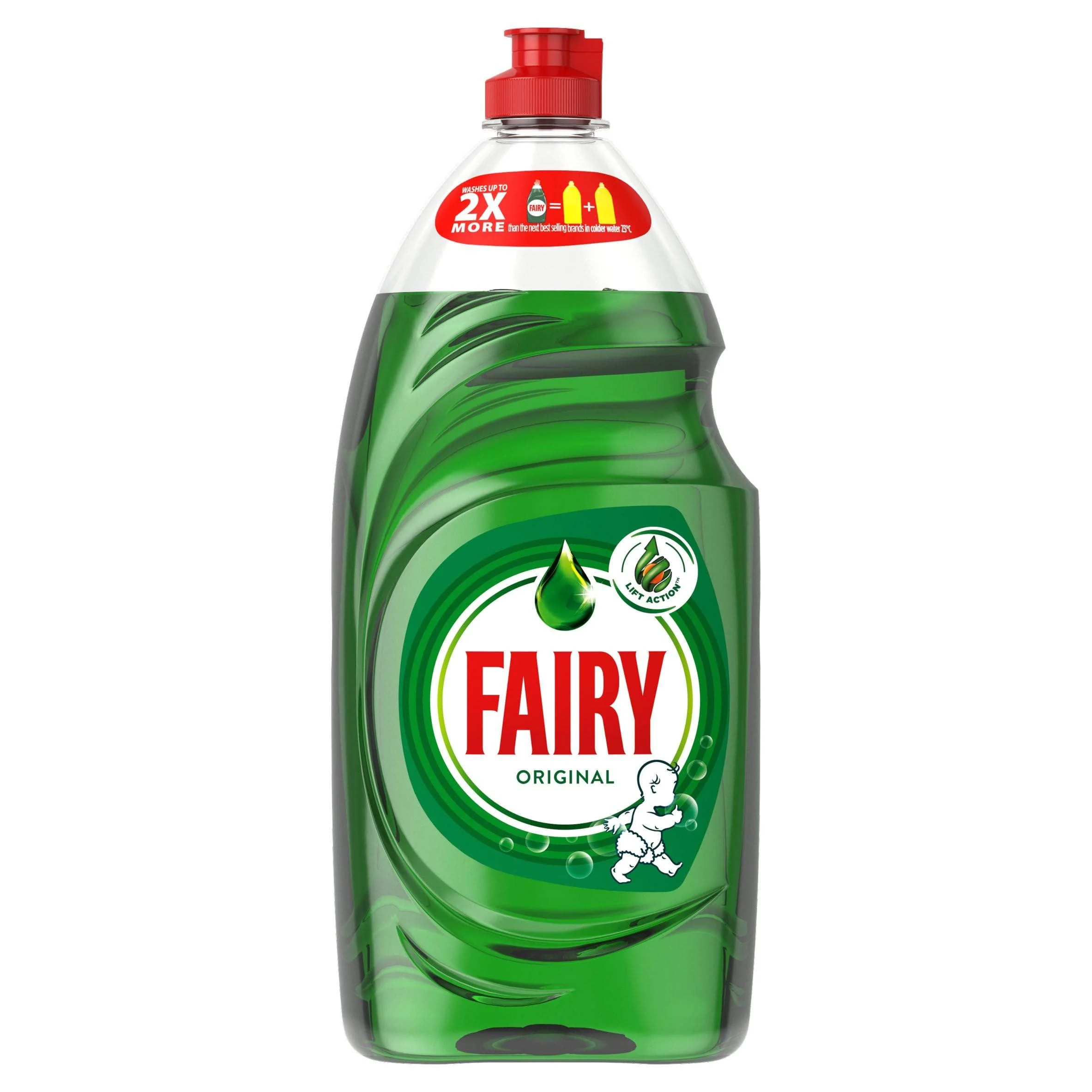 "Fairy Original Washing Up Liquid Green with LiftAction 1015ML. "