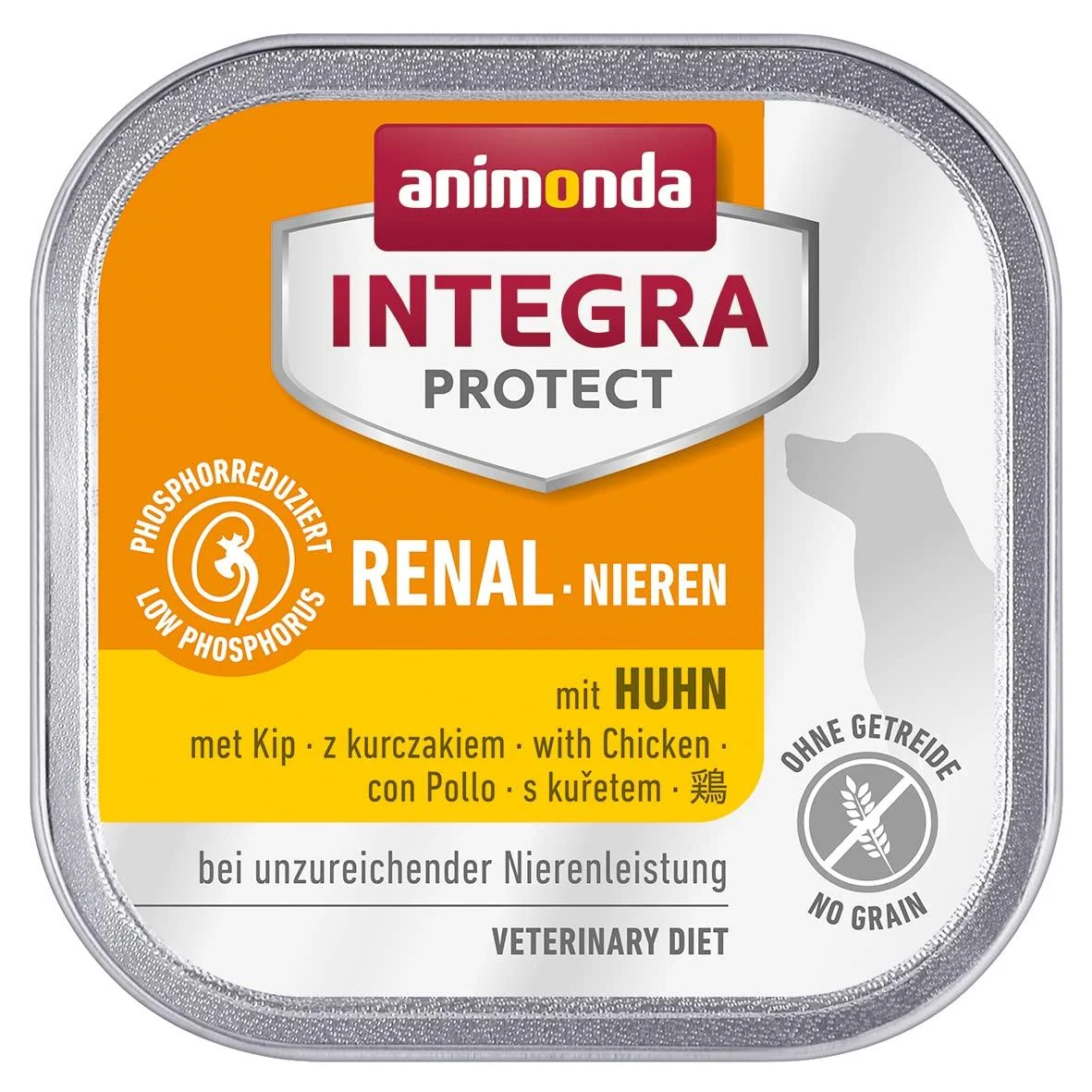 animonda Integra Protect diet dog food wet food for chronic renal insufficiency with chicken 11 x 150g Huhn 150 g (Pack of 11)