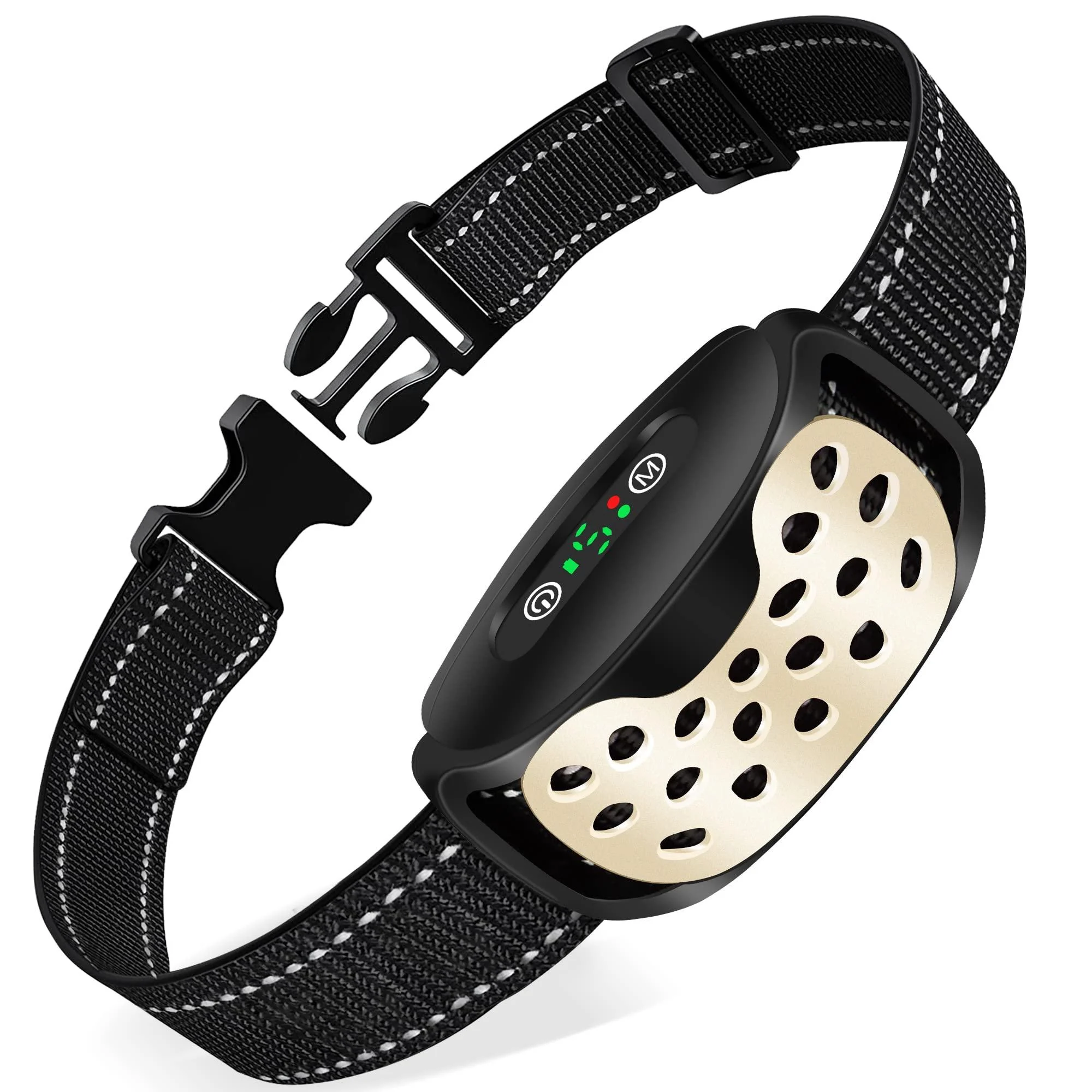 Anti Barking Dog Collars Bark Collar Stop Dog Barking with Vibration & Beep Modes Harmless Training Dog Collar for Small Medium Large Dogs No Bark Collar Rechargeable IP67 Waterproof Humane Gold - IHPUKIDI