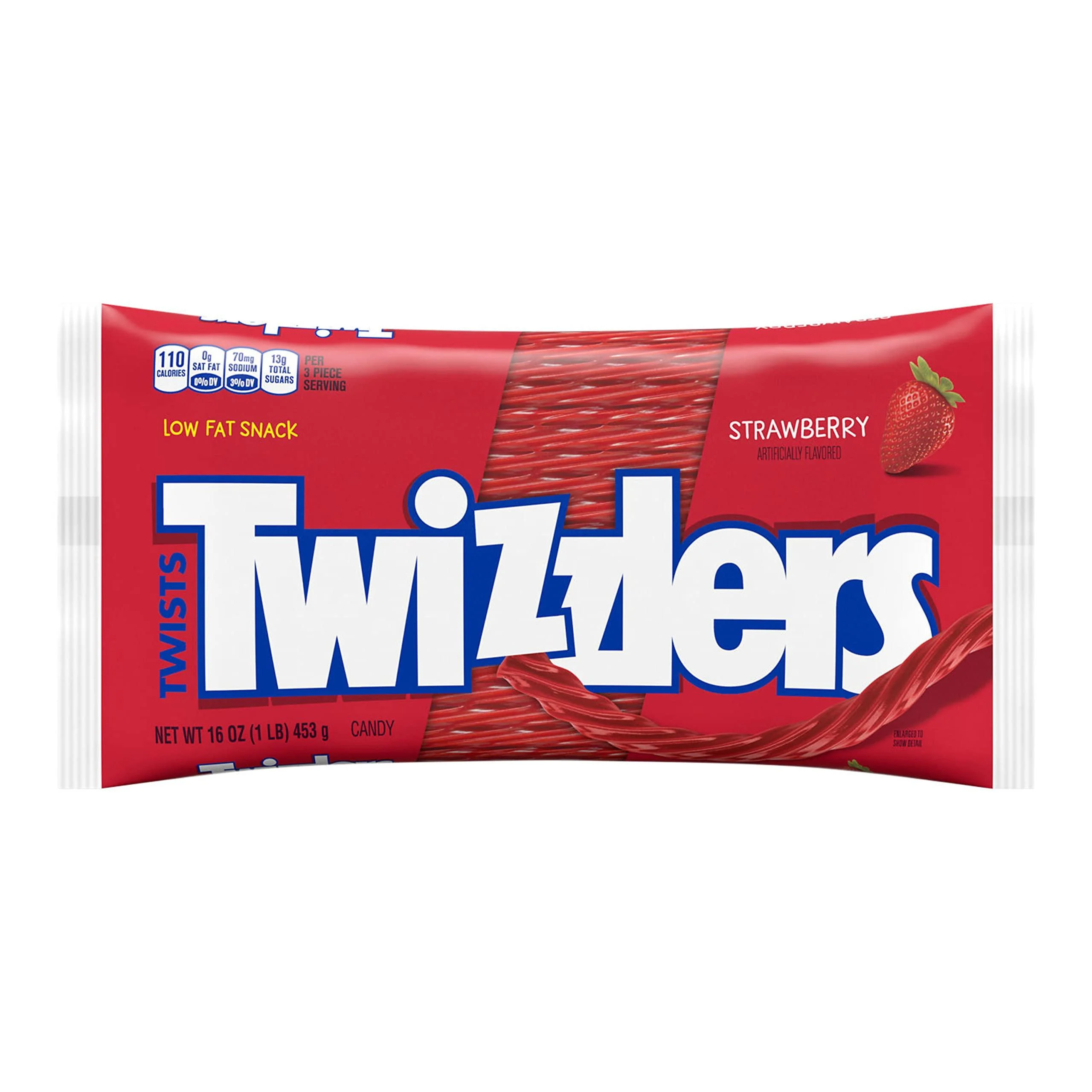 TWIZZLERS Twists Strawberry Flavored Chewy Candy Halloween 16 oz Bag