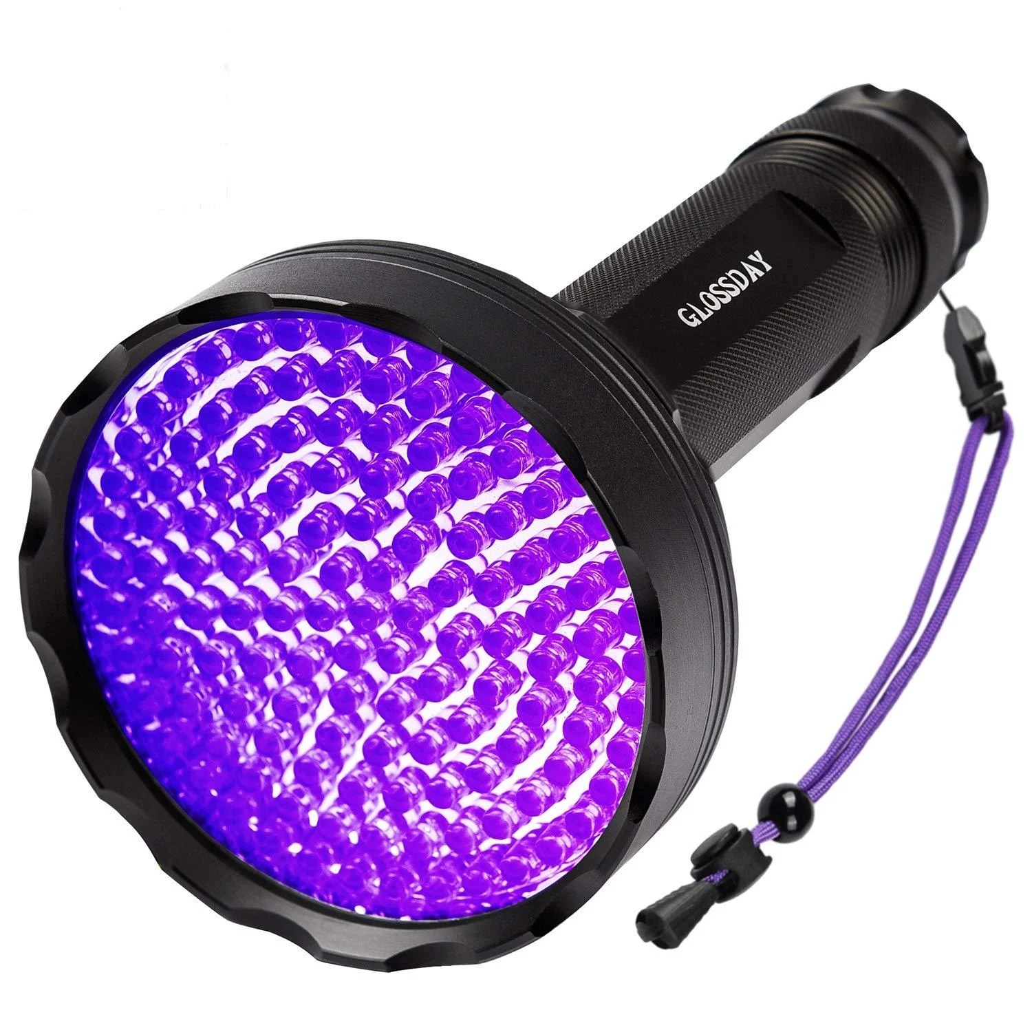 GLOSSDAY Blacklight Flashlight,128 LED UV Flashlights, Upgraded Bright Ultraviolet Flashlight Professional Black Light for Dog/Cat, Hunting Scorpions 128LED