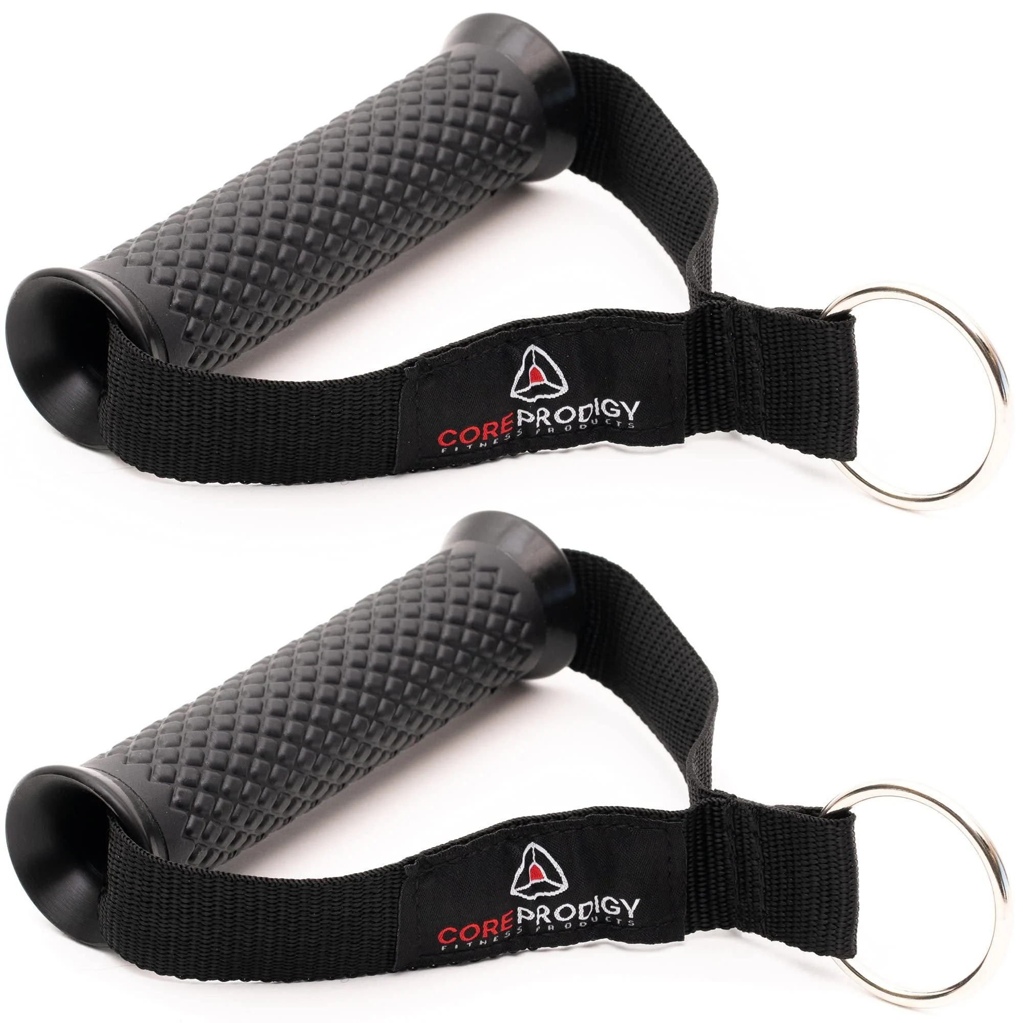 Core Prodigy Heavy Duty Exercise Handles - Grip Attachments for Cable Machine Pulleys, Gym Equipment, Resistance Bands, and Weight Lifting Standard