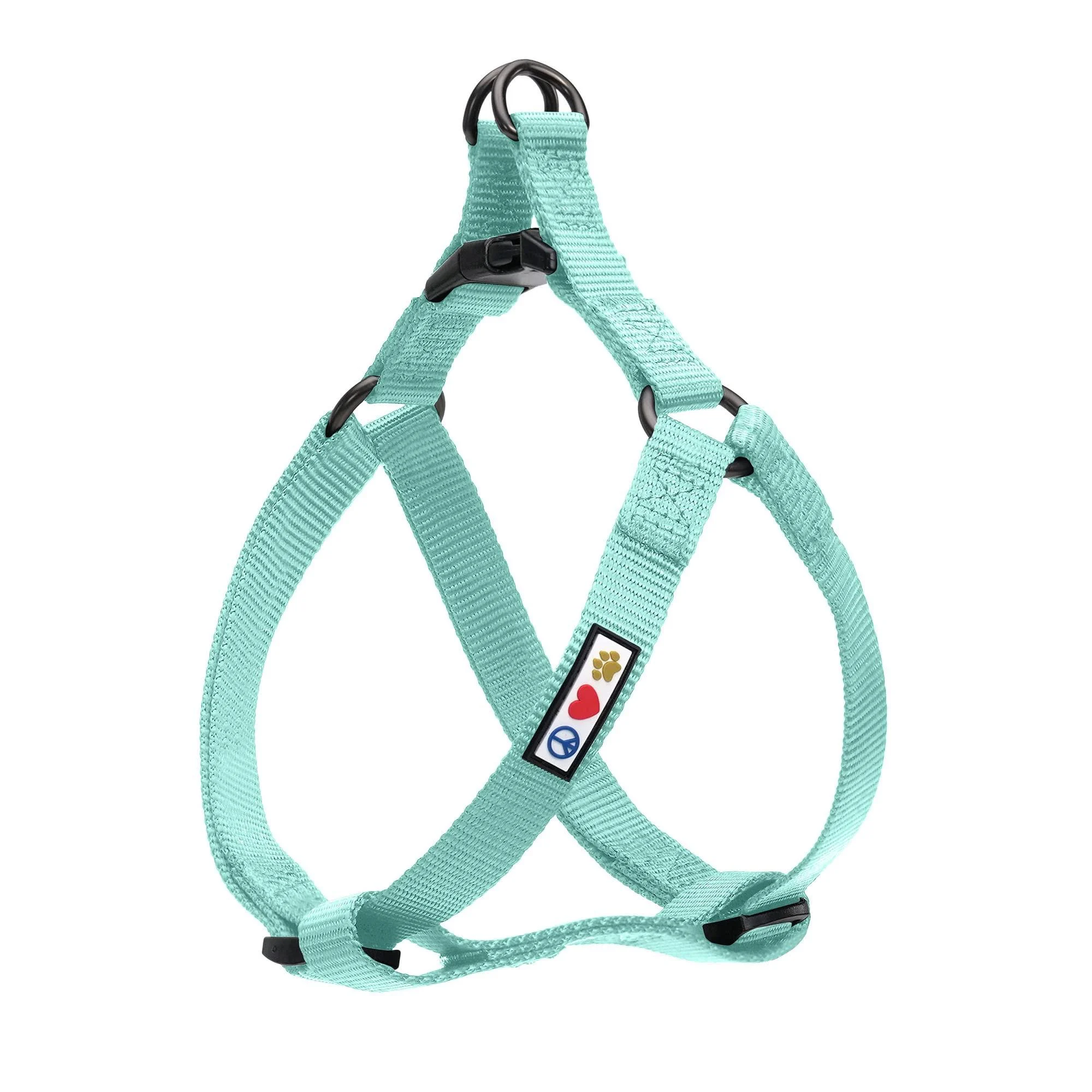Pawtitas Pet Reflective Step in Dog Harness or Reflective Vest Harness Solid Color Step in Puppy / Dog Harness Control Walking of Your Puppy Harness / Small Dog Harness Medium Harness Large Harness Small (Pack of 1) Teal Solid