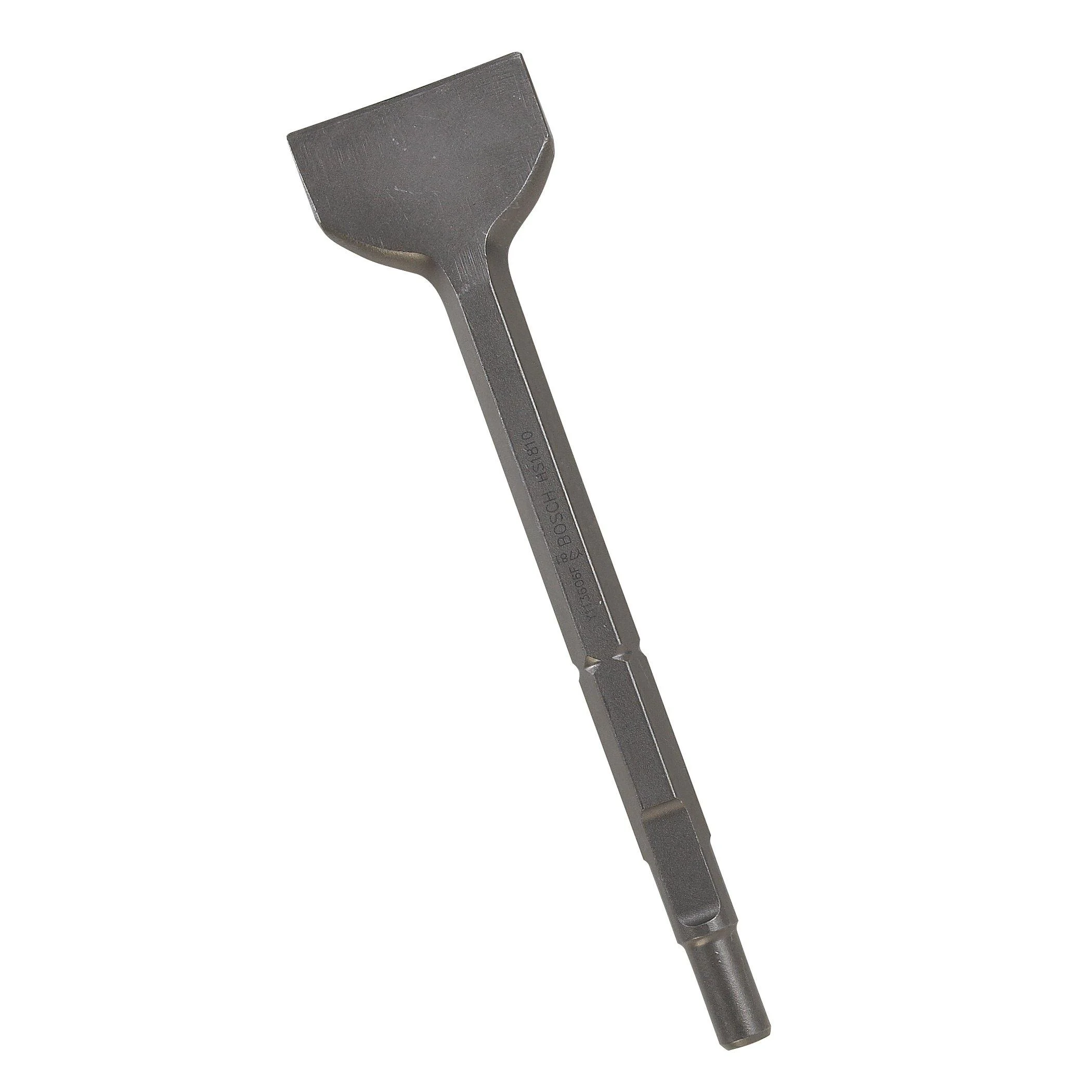 BOSCH HS1810 1-Piece 3 In. x 12 In. Scaling Chisel Tool Round Hex/Spline Hammer Steel 3 In. x 12 In. Scaling Chisel Tool 1-Piece