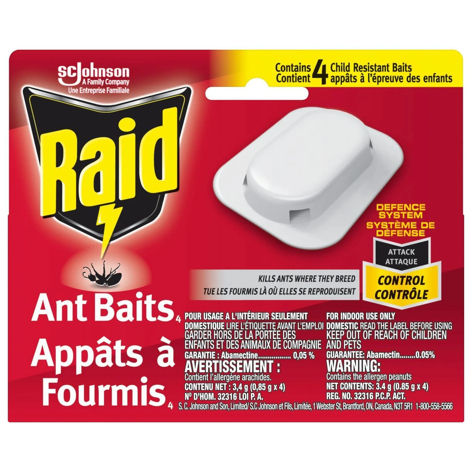 Raid Ant Killer Baits And Traps For Indoor Use Child Resistant 4 Count Trap 4 Count