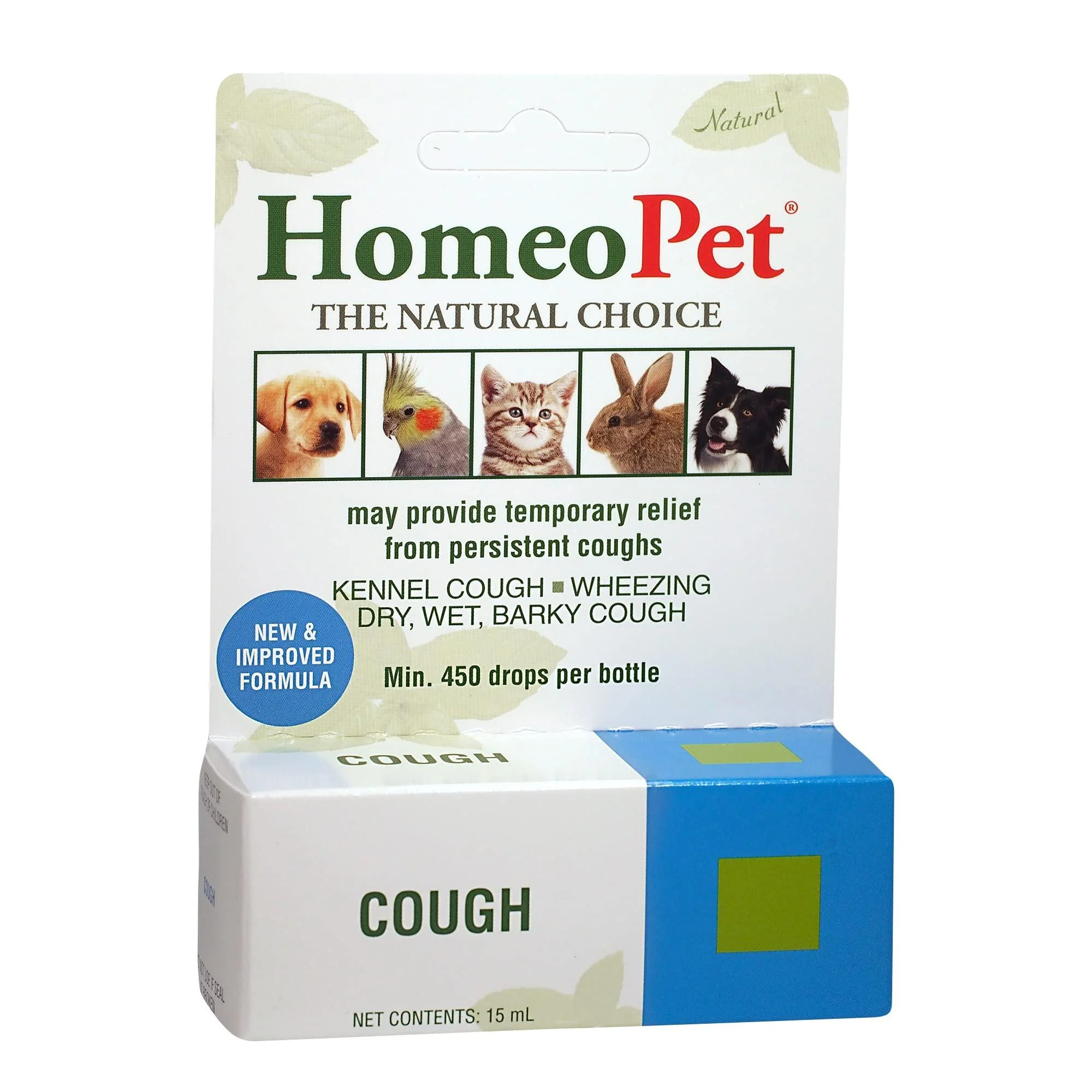 HomeoPet Cough, Natural Cough Treatment for Pets, 15 Milliliters 0.08