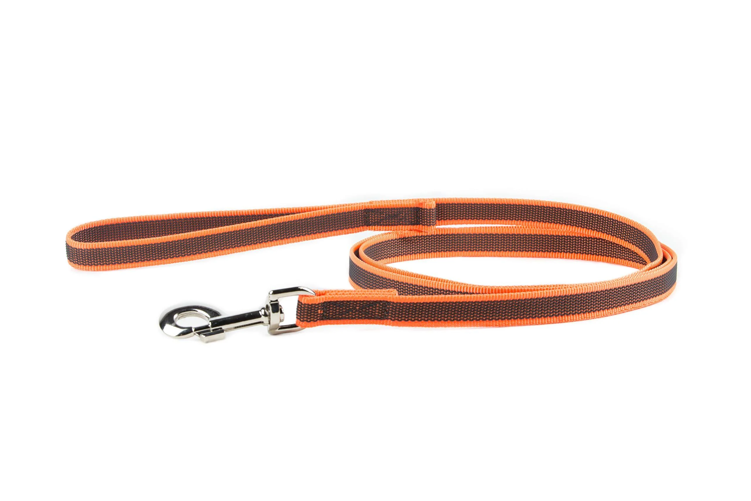 IDC Color & Gray rubberized leash 20 mm x 2 m with loop and D-ring orange-gray Orange-gray 20 mm x 2 m (with loop and D-ring)