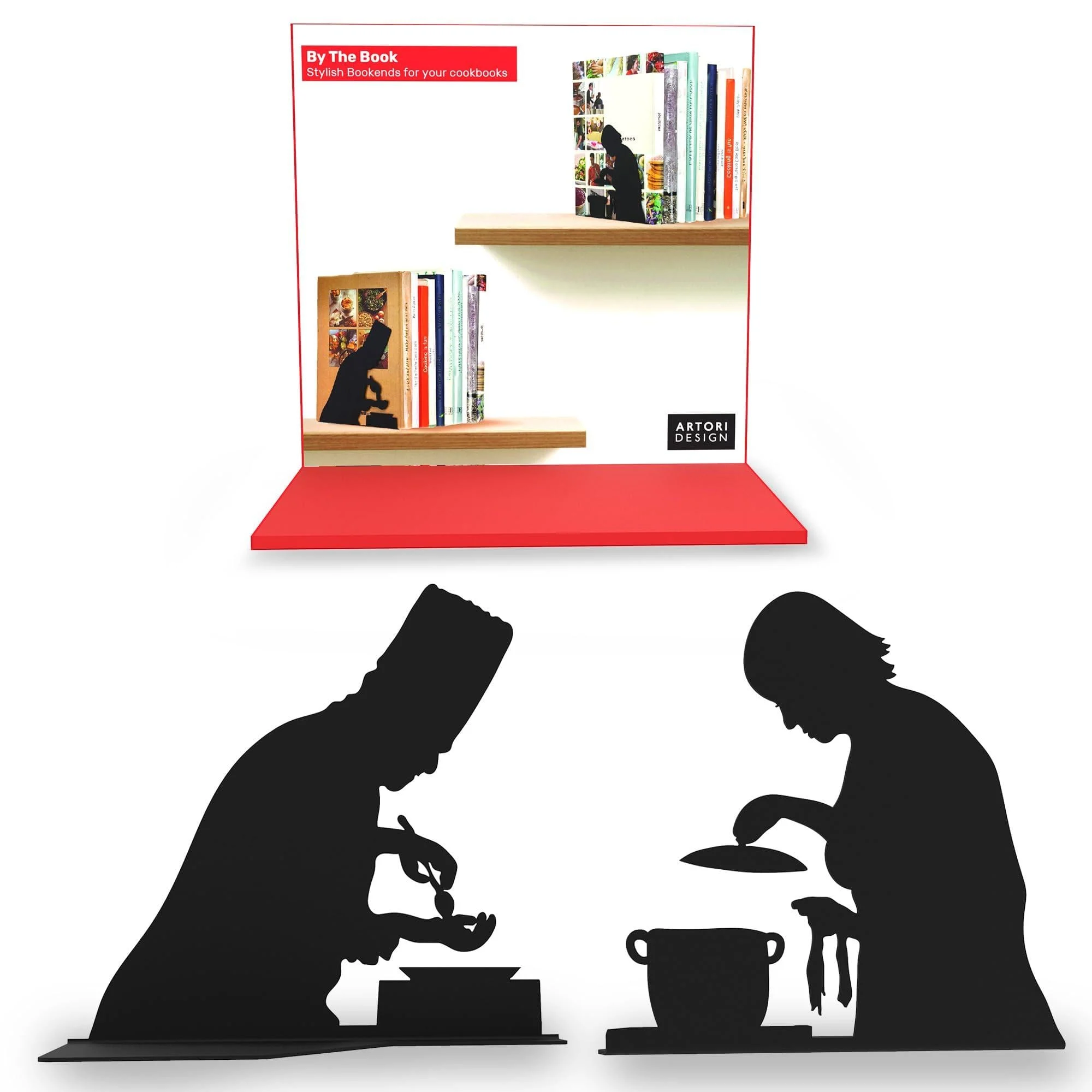 Artori Design Cooking according to the regulations |Bookkeeping for cookbooks |Two chefs |Accountant for the kitchen |Gift for chefs Koch (black)