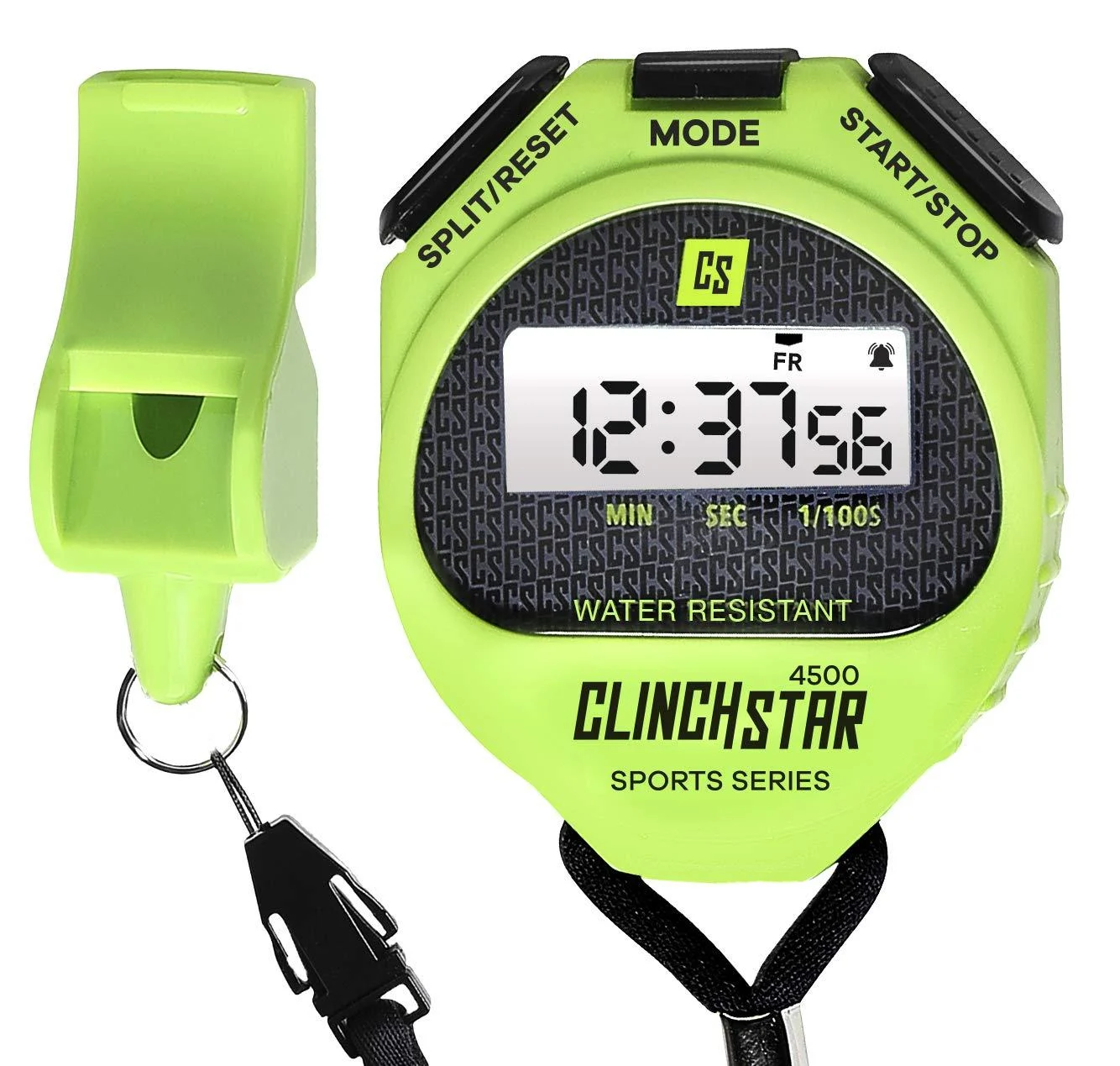 Stopwatch Digital Sports Timer and Whistle Set for Marathon Running for Coaches and Referees - Clinch Star