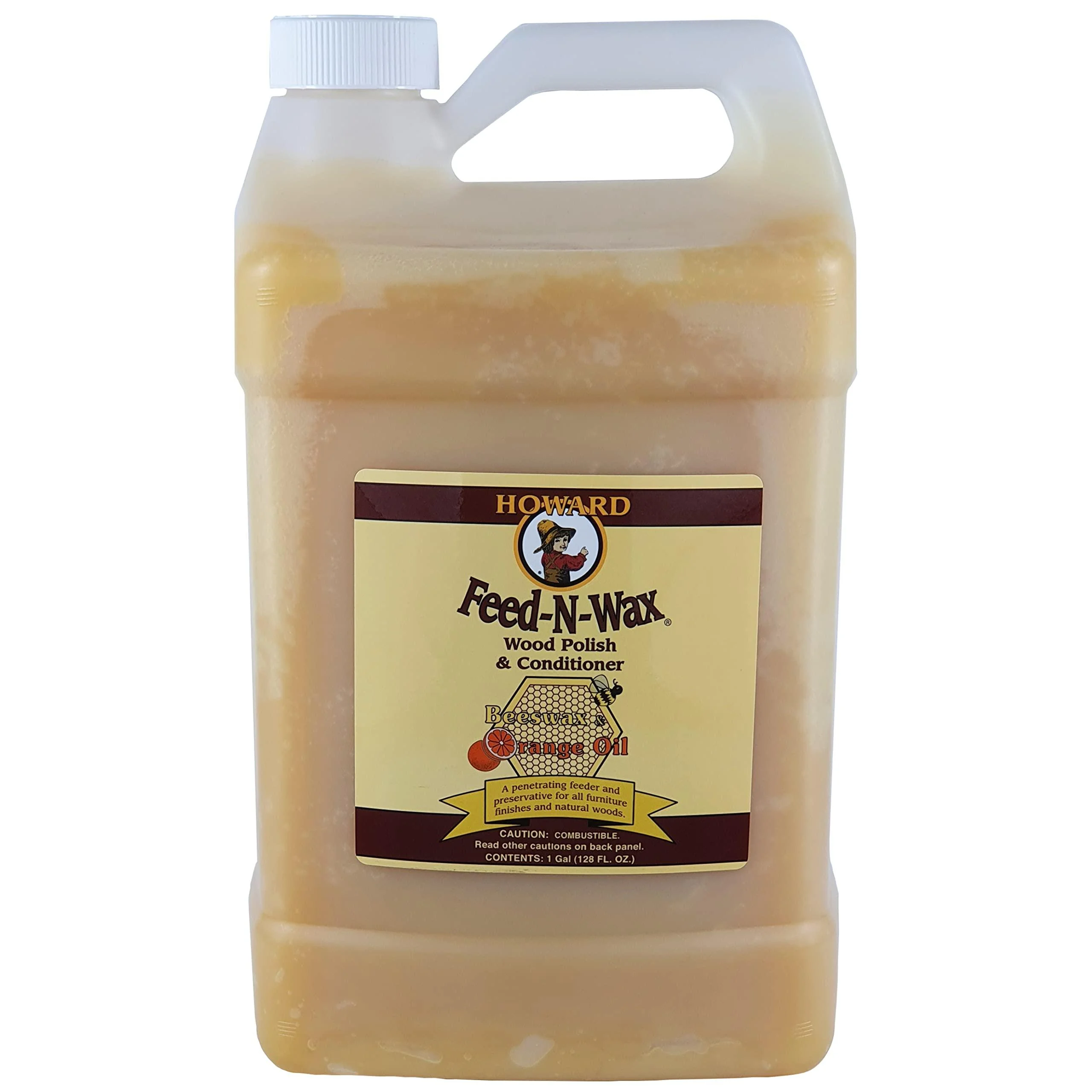 Howard Feed-N-Wax Wood Polish and Conditioner, 128-Ounce 128 oz