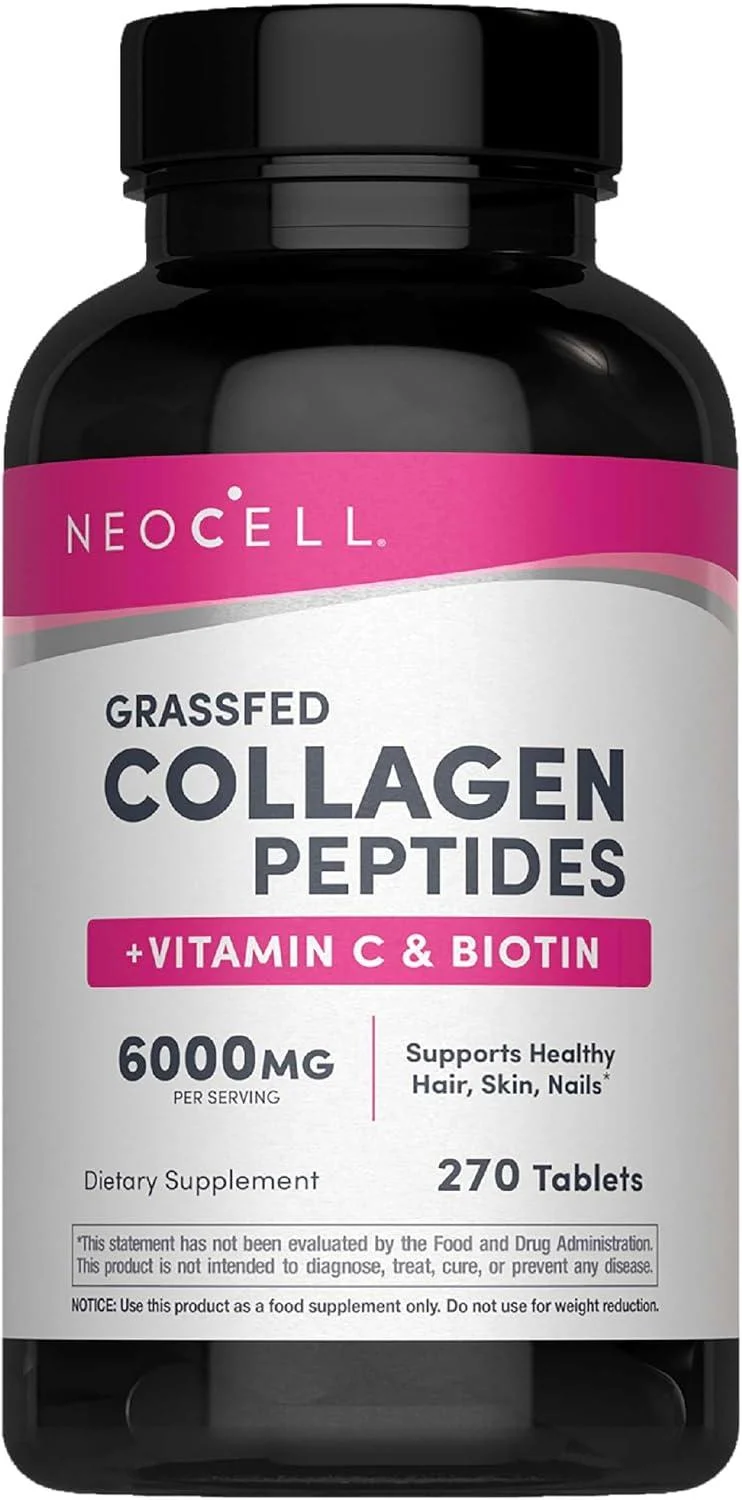 NeoCell Super Collagen + Vitamin C & Biotin for Healthy Hair, Beautiful Skin, and Nail Support- Dietary Supplement, 270 Tablets With Vitamin C+ Biotin 270 Count (Pack of 1)