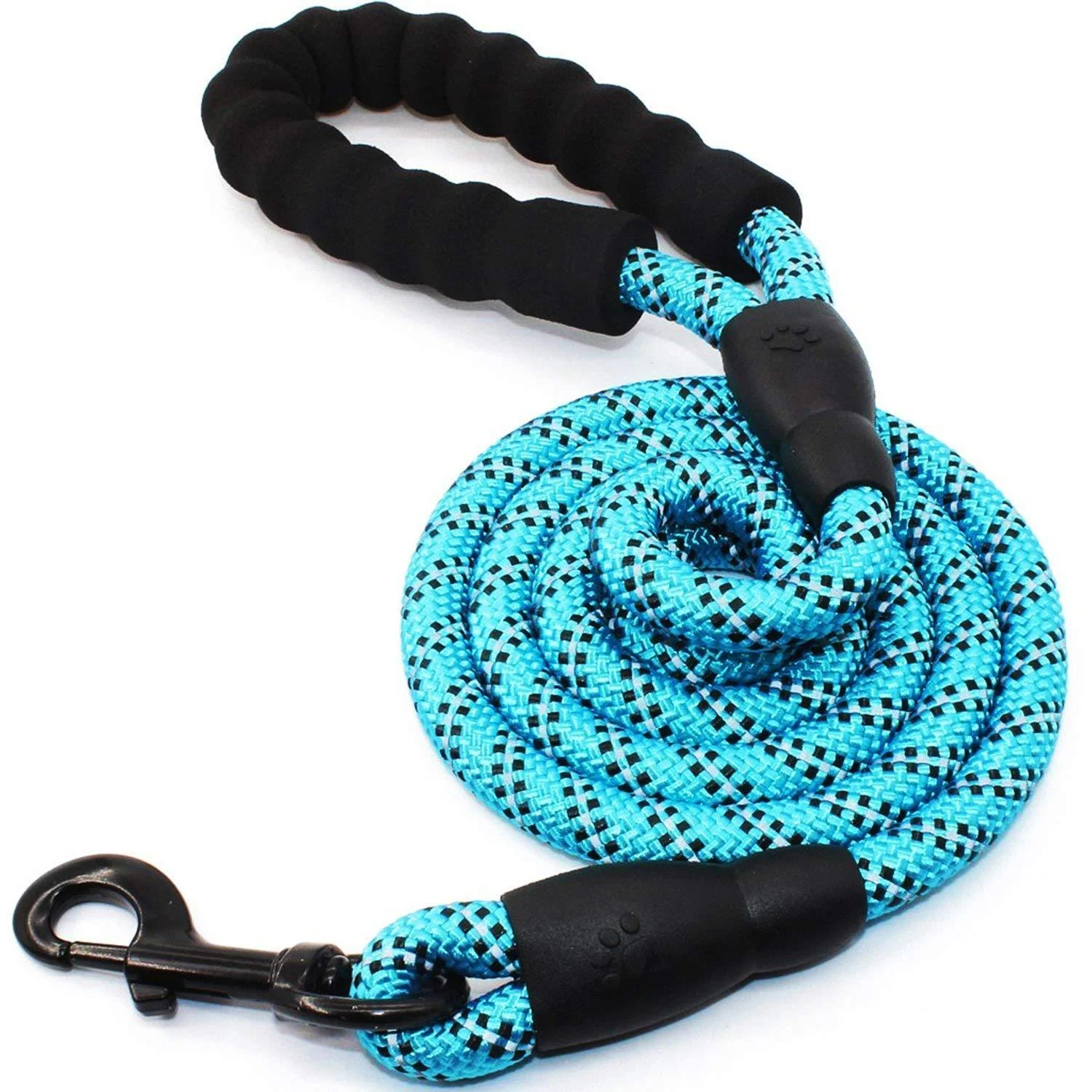 1.8m thick dog leash with comfortable padded handle strong reflex seams of the training lines for safety at night suitable for all size dogs (blue) blue 180x1.2 cm - Fttouuy