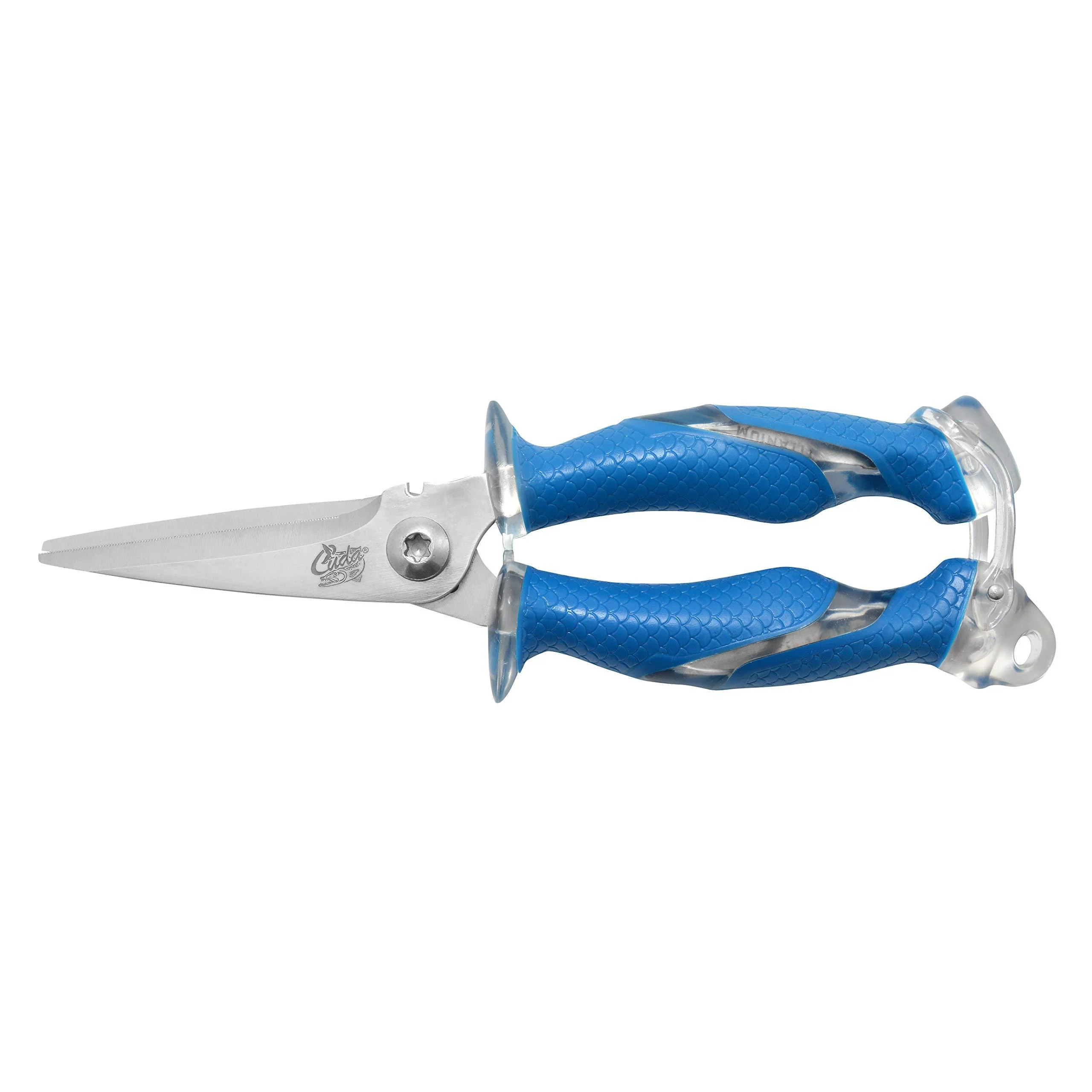 Cuda Titanium-Bonded Fishing Scissors with Micro Serrated Edges One Size