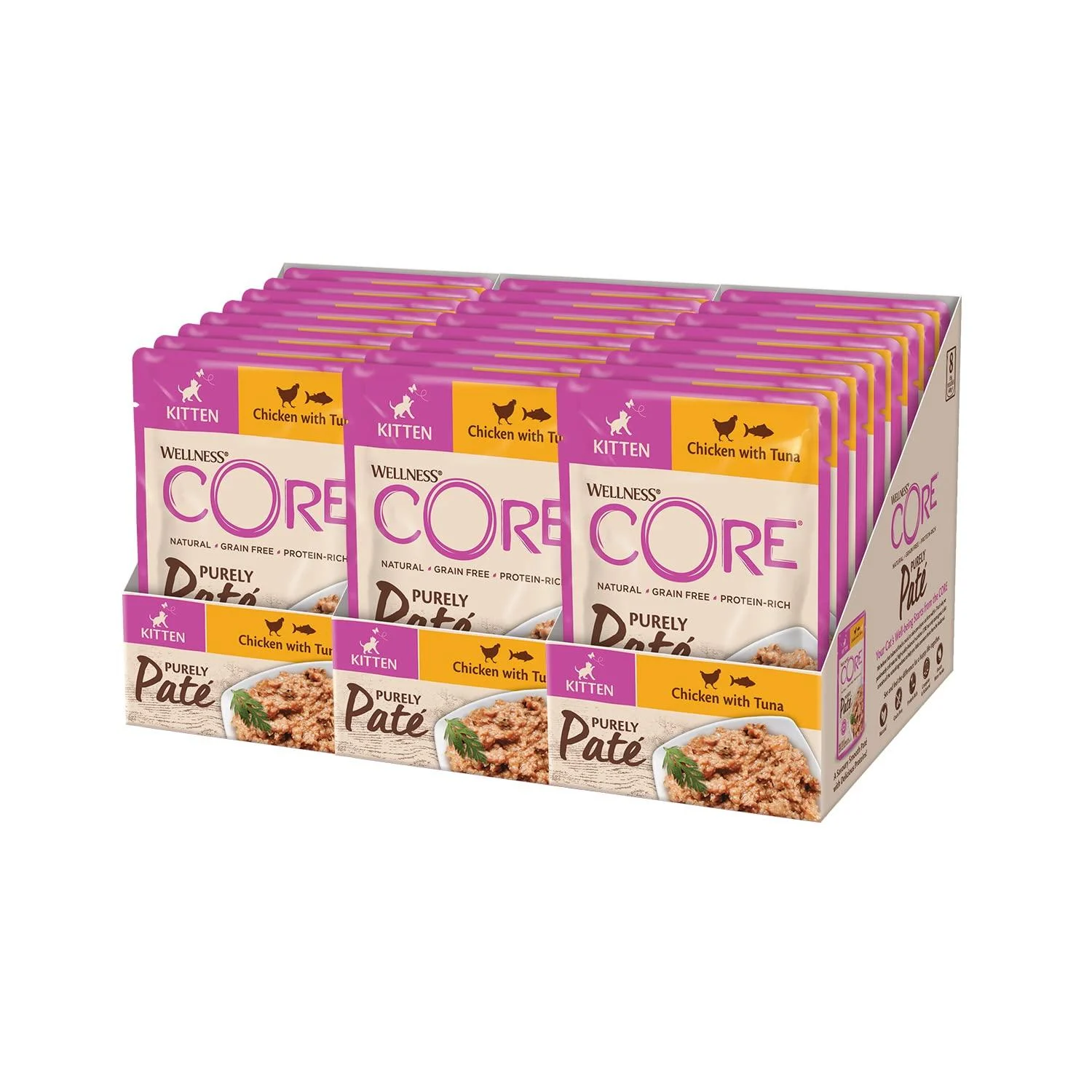 Wellness CORE Purely Pat Kitten Kitten Pate wet cat food grain-free high meat content po